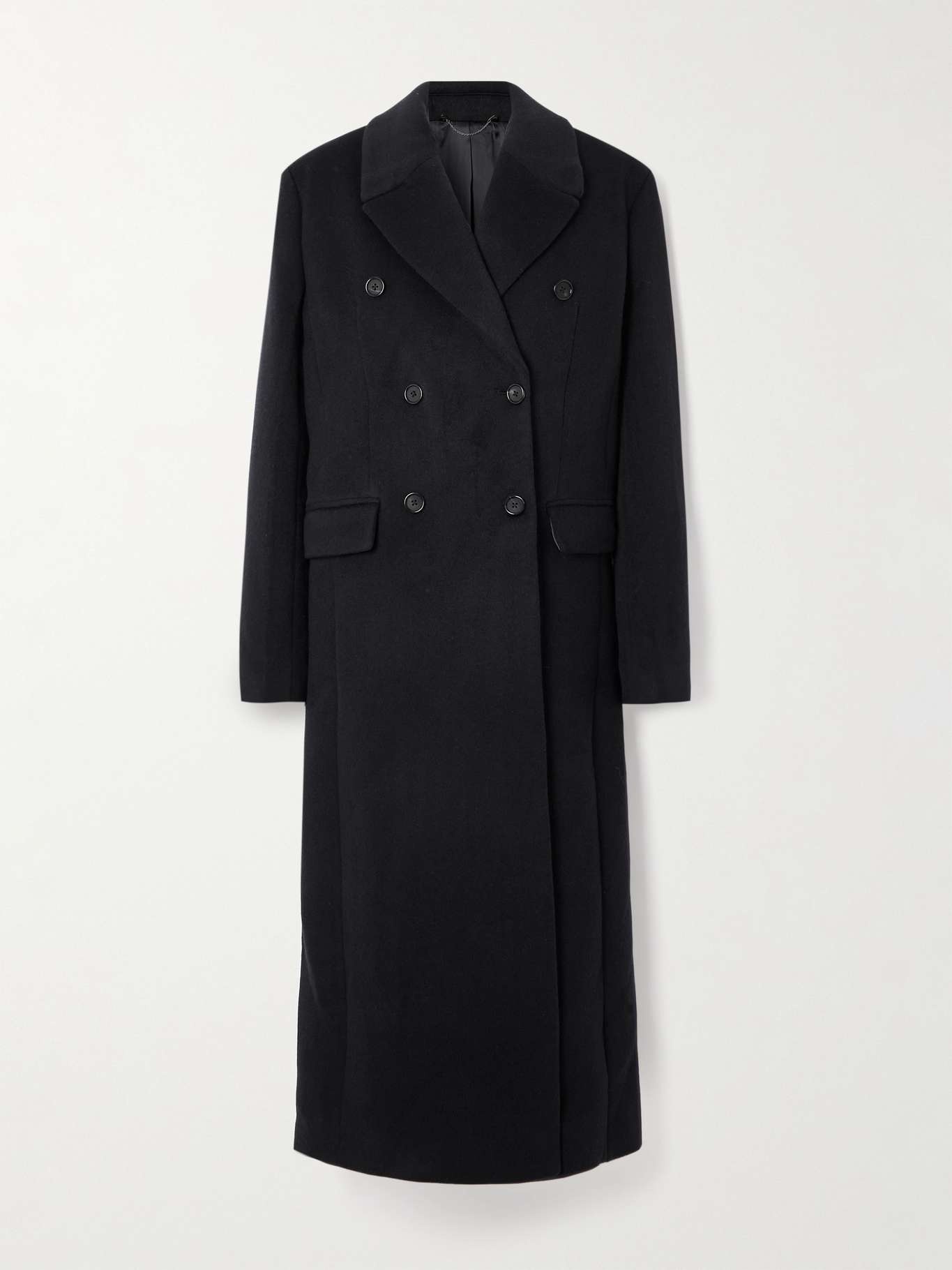 Double-breasted recycled-cashmere coat - 1