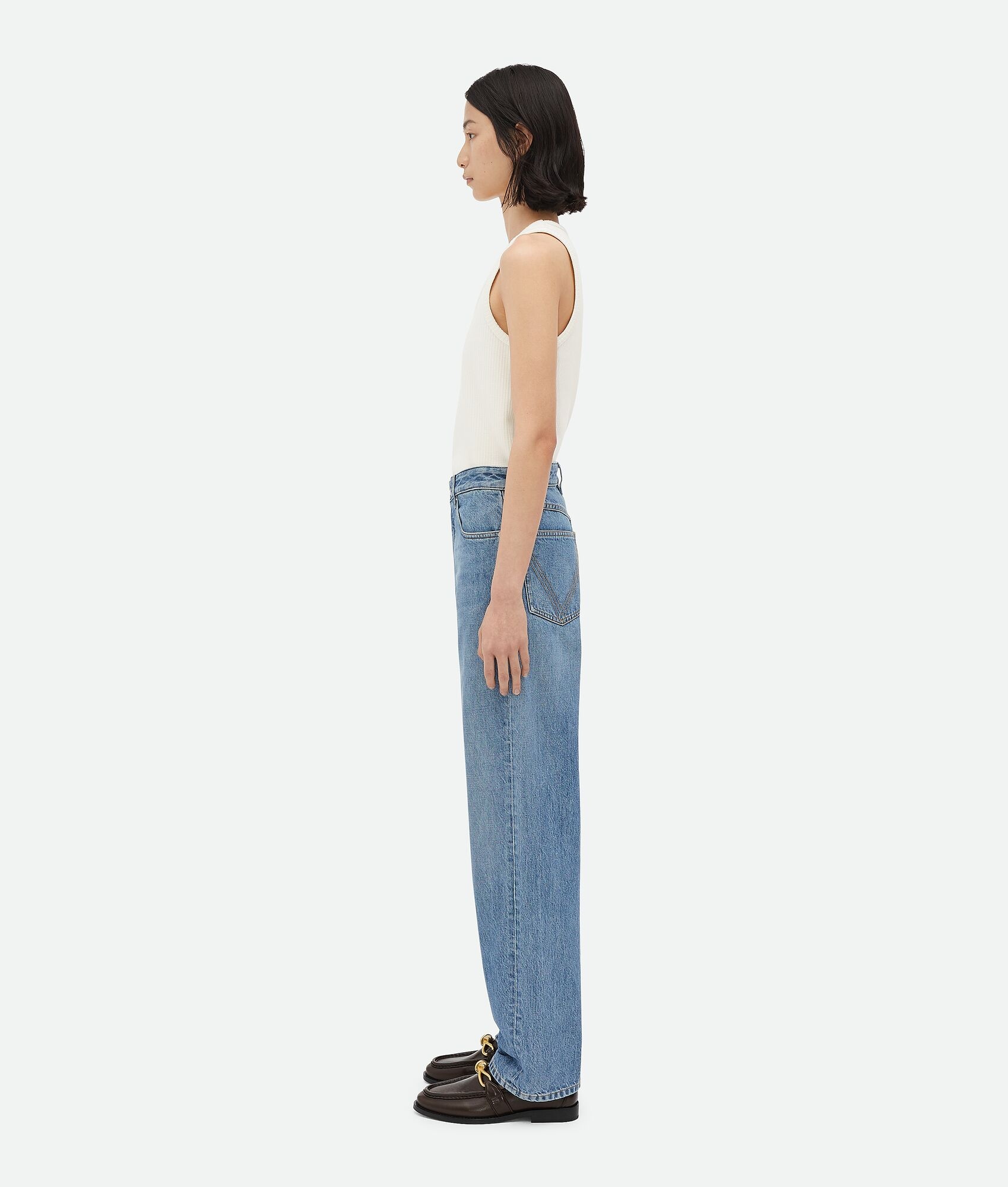 Vintage Indigo Turned Up Denim - 2