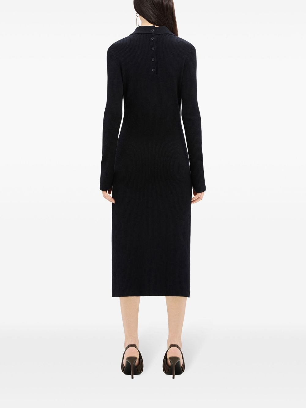 multi-button midi dress - 4