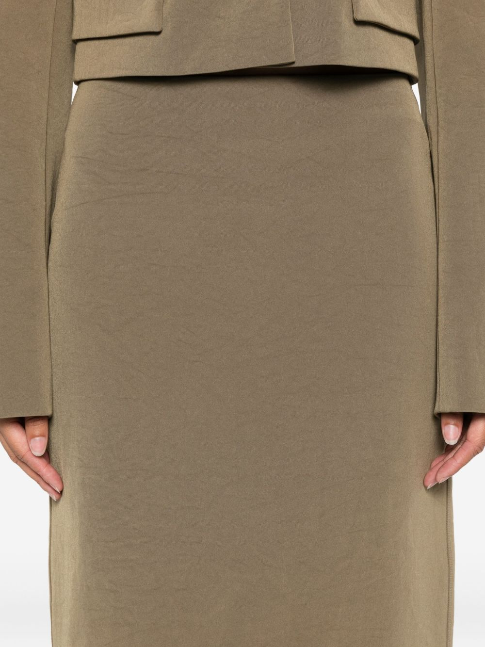 dart-stitching maxi skirt - 5