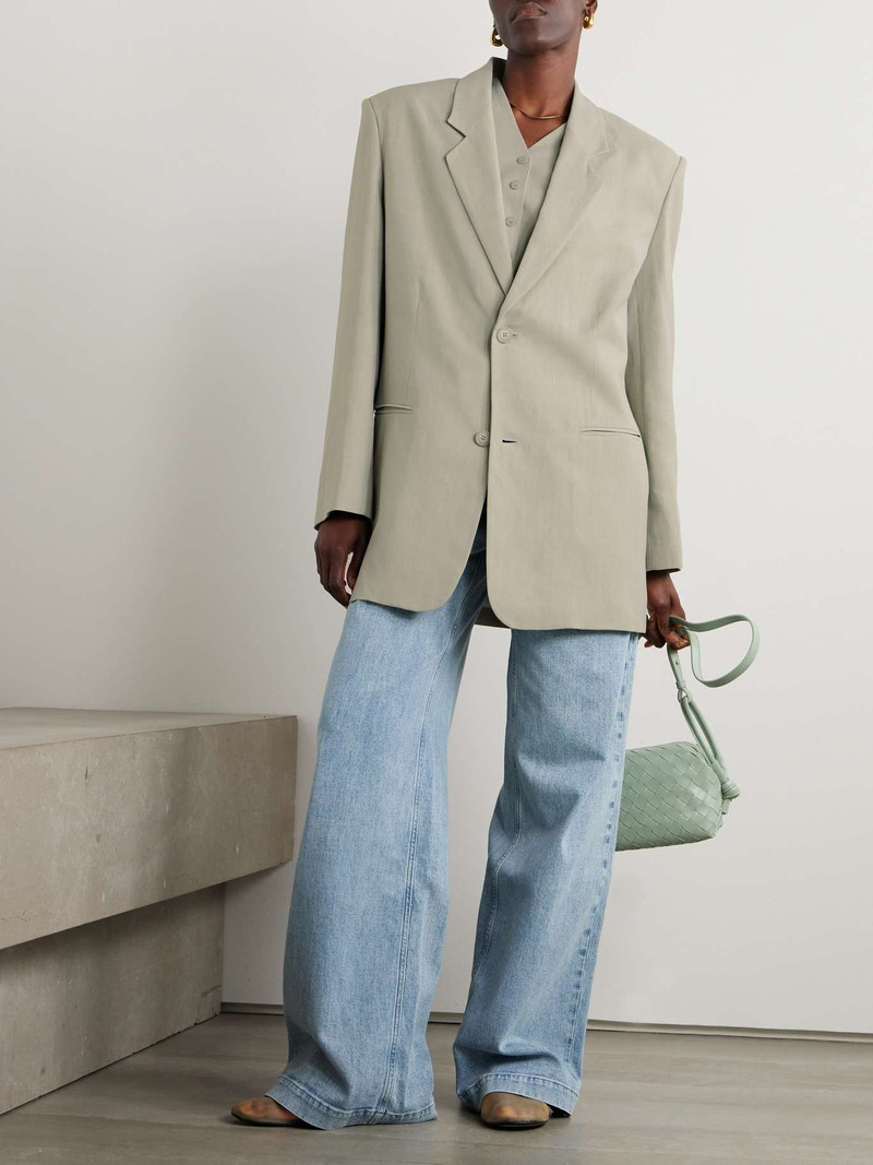 The Frankie Shop Aiden twill blazer outlook