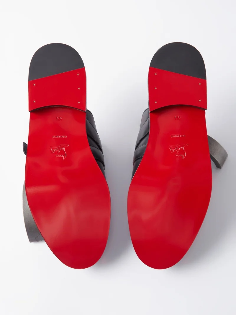 Muloman logo-plaque leather mules - 3