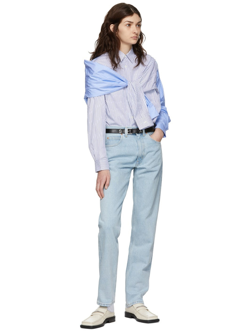 Martine Rose Off-White Square Toe Loafers outlook