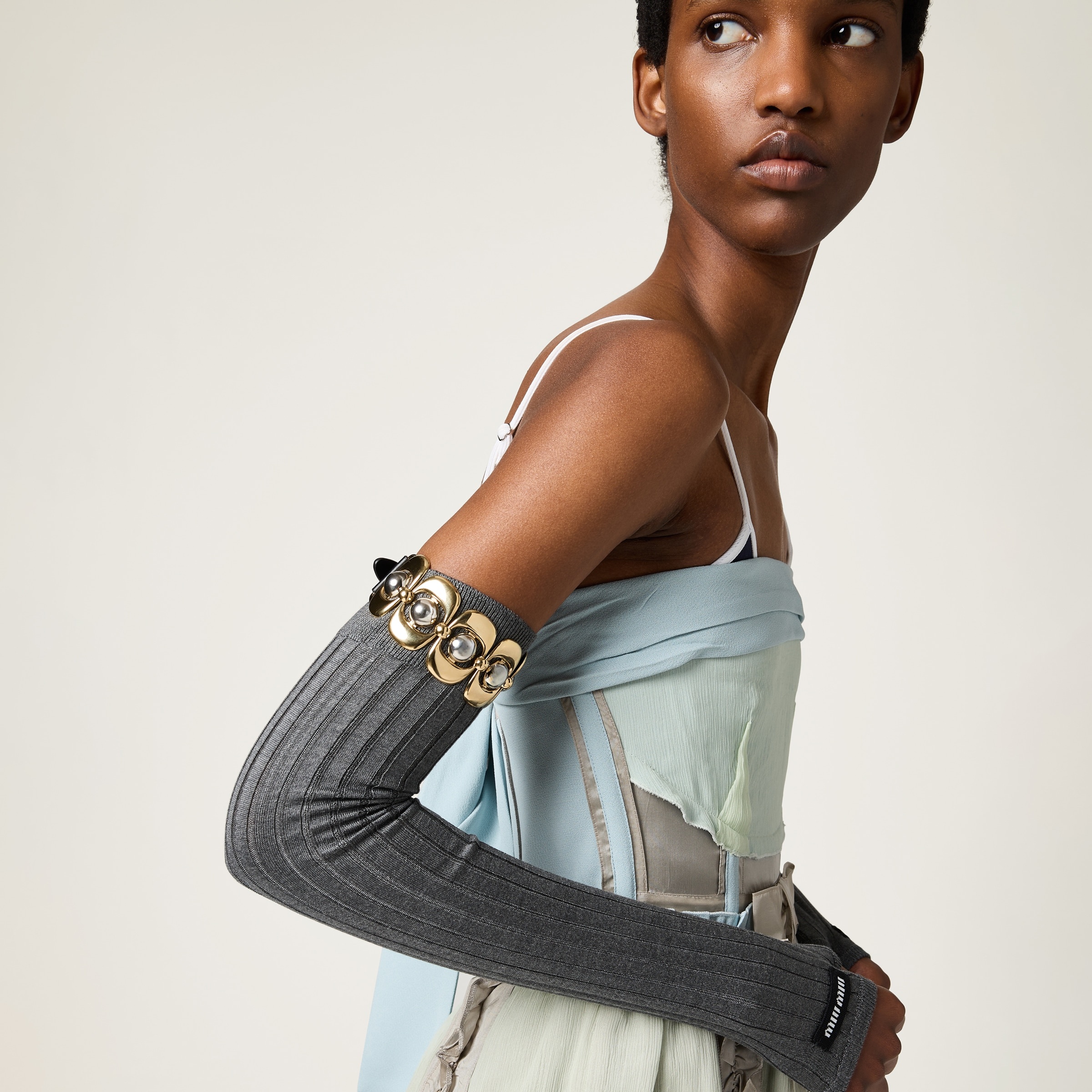 Leather and metal bracelet - 2