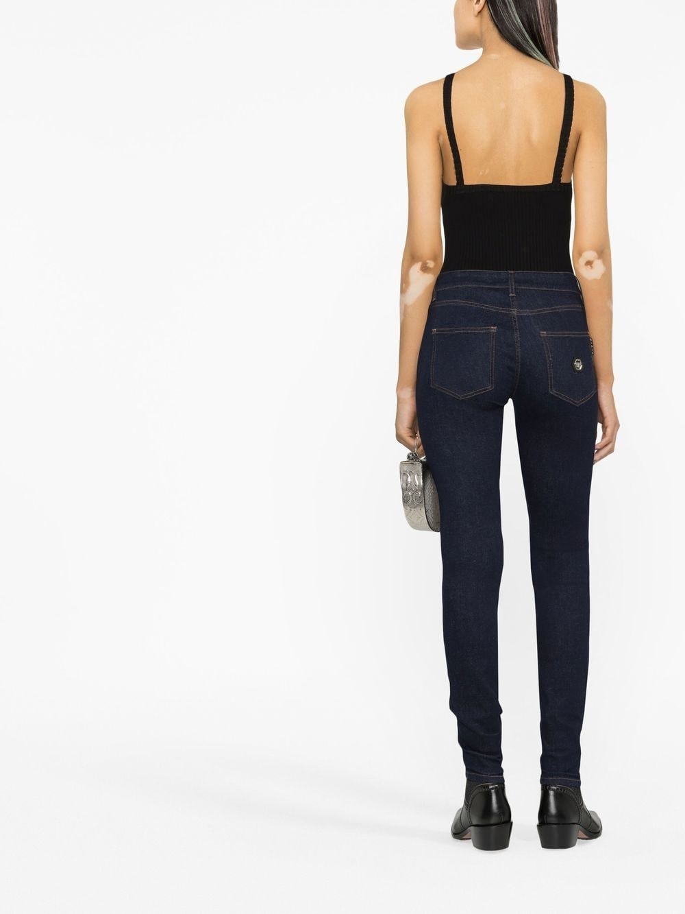 mid-rise skinny jeans - 4