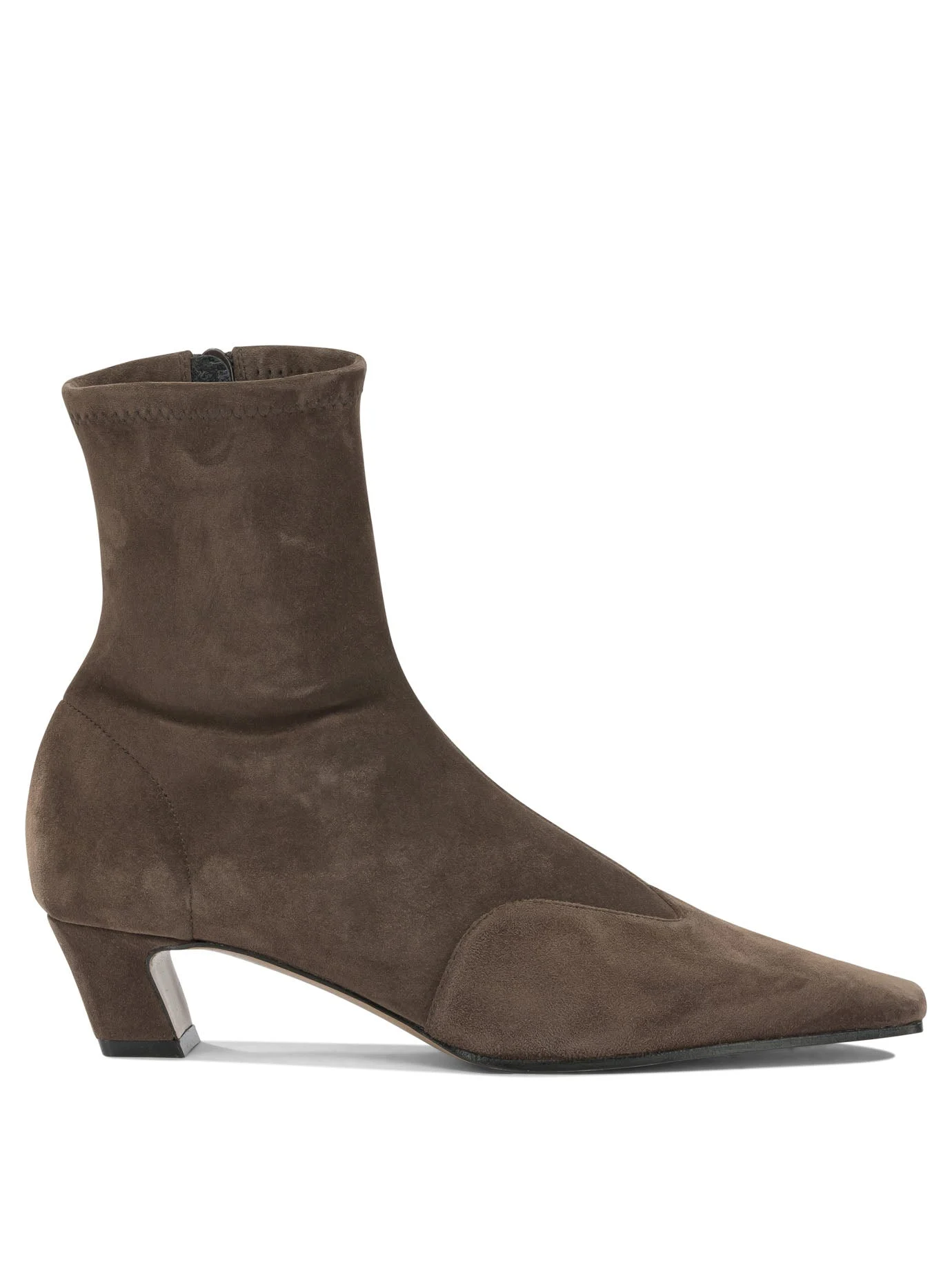 Khaite Nevada Stretch Ankle Boots Brown Women - 1