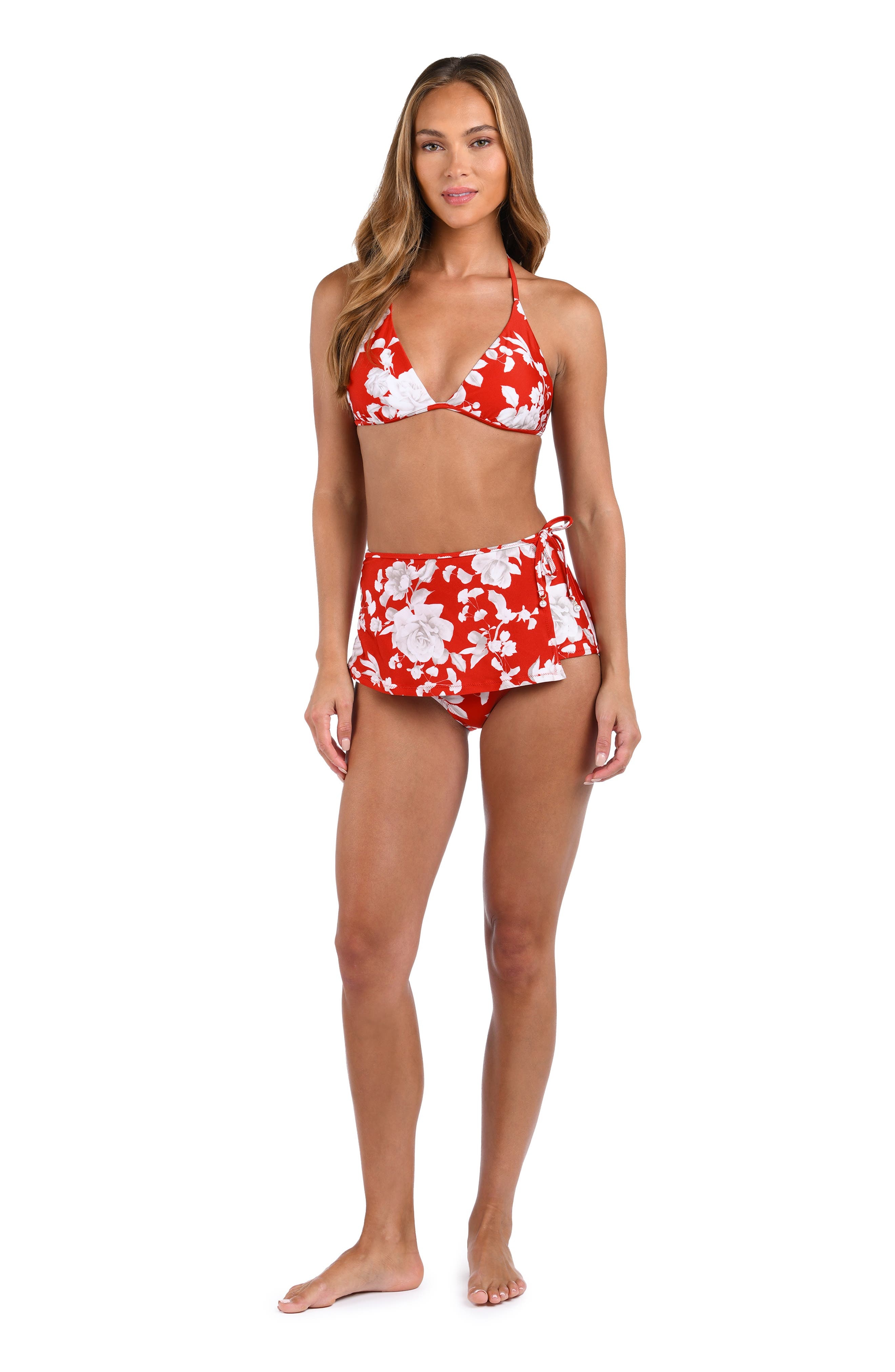 L'AGENCE Anabelle Ikebana Triangle Bikini Top in Rouge at Nordstrom - 3