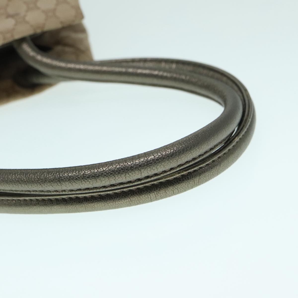 CELINE Macadam Canvas Shoulder Bag Beige Gold - 7