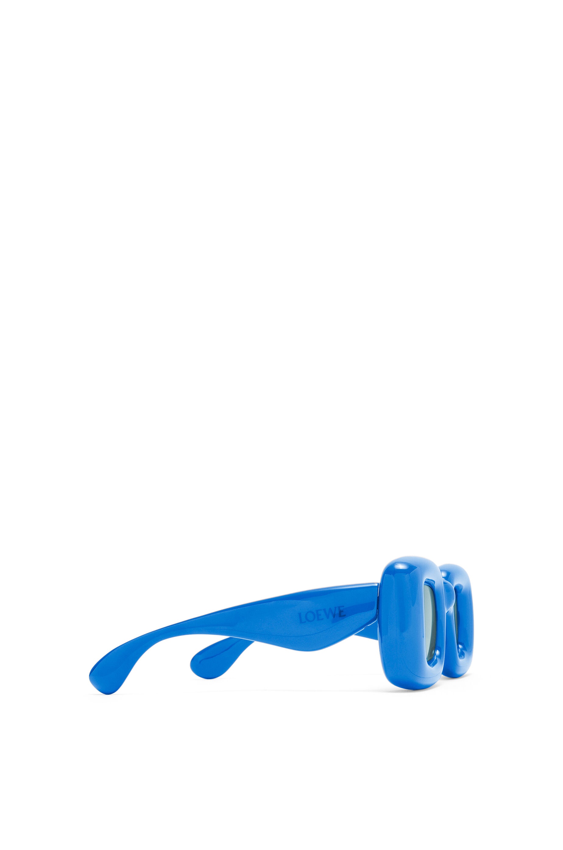 Inflated rectangular sunglasses in acetate - 4