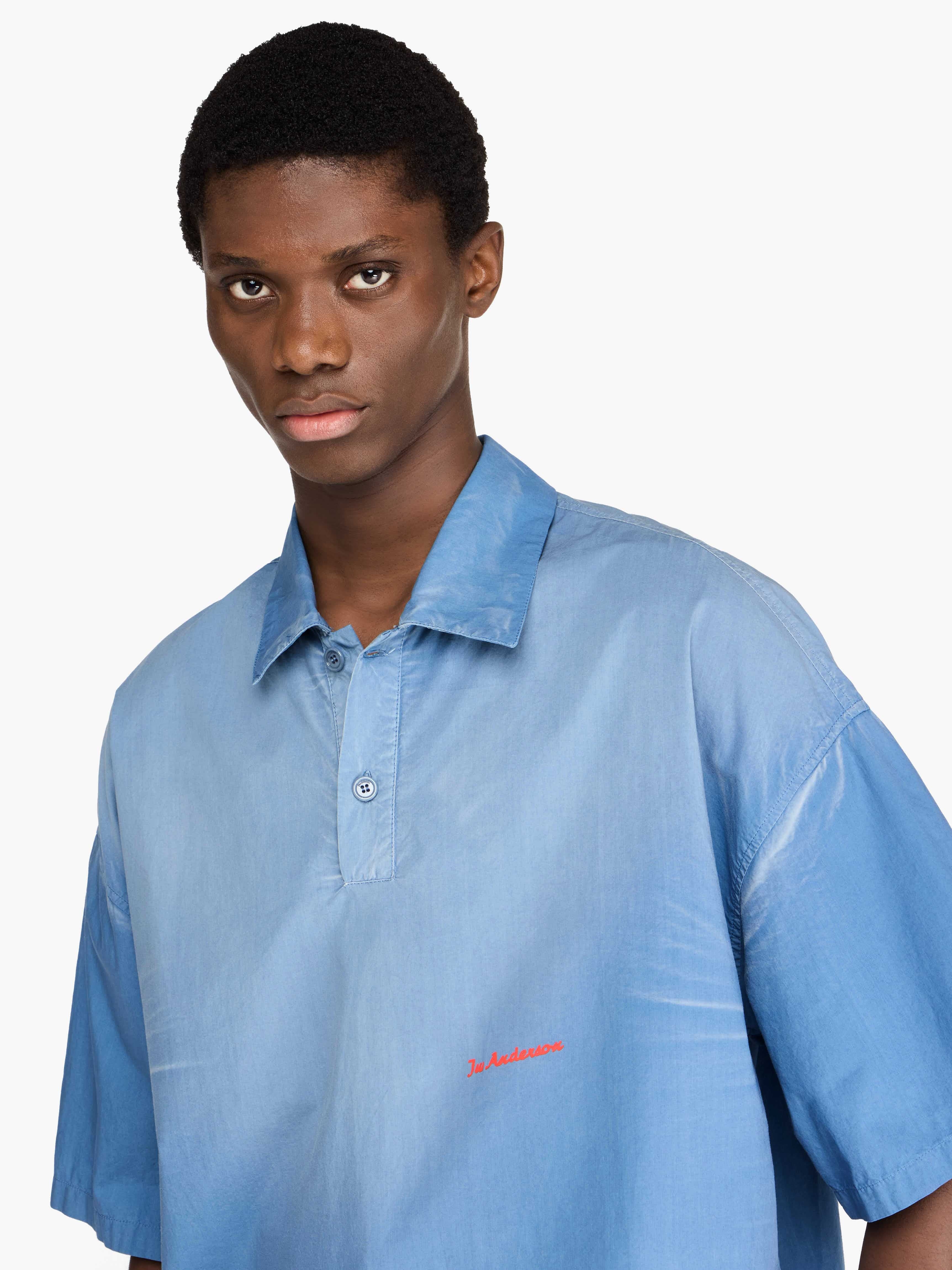 OVERSIZED LOGO EMBROIDERED POLO SHIRT - 4