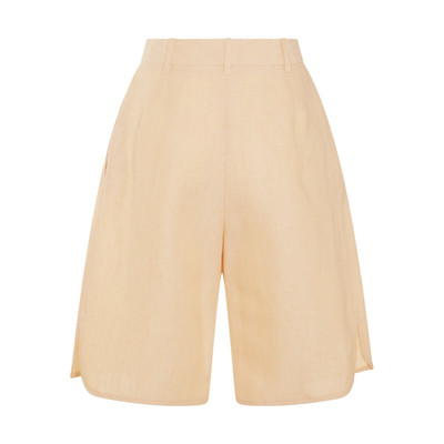 Loro Piana beige linen shorts outlook