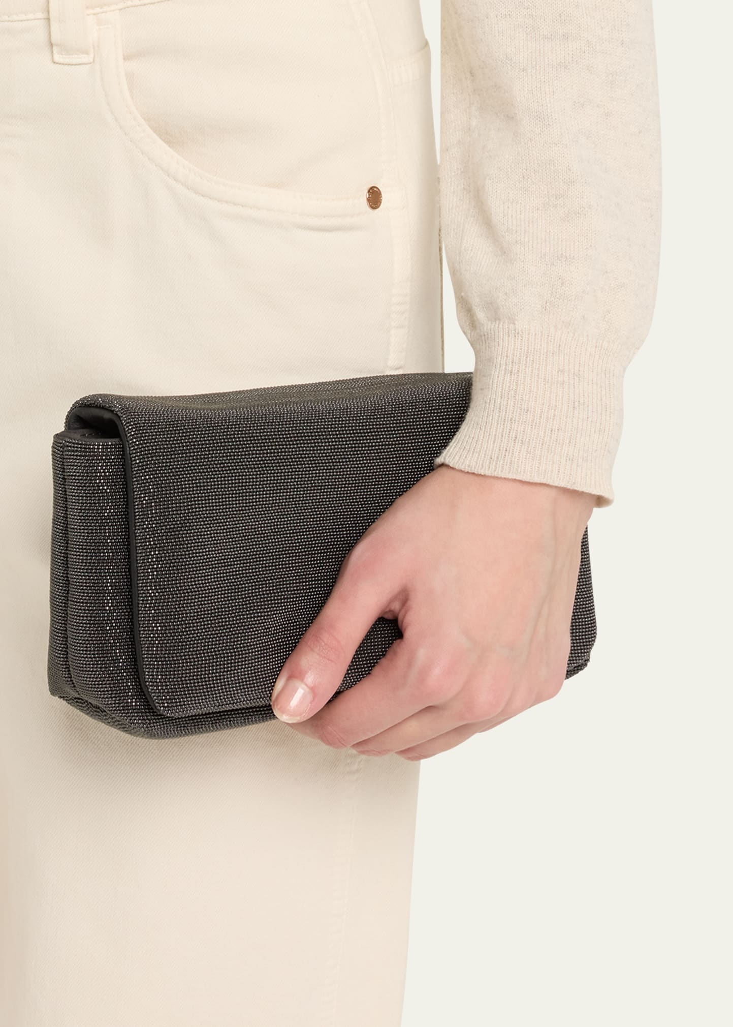 Allover Monili Convertible Clutch Bag - 2
