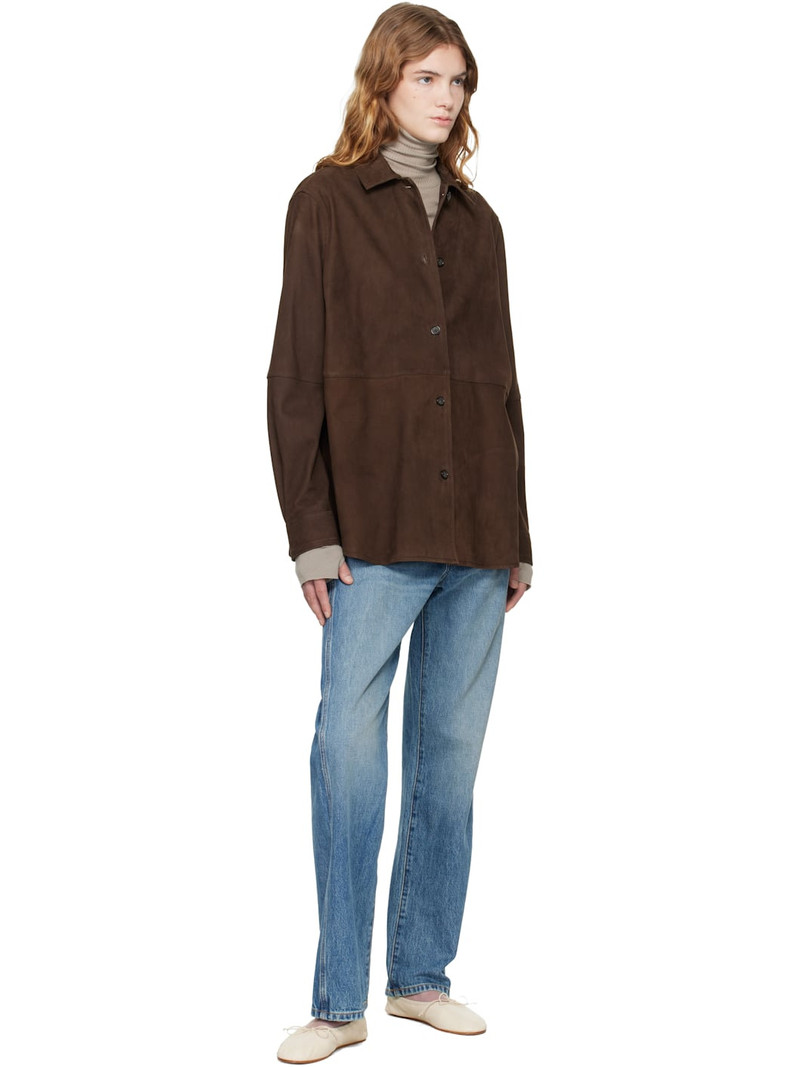 TOTEME Brown Soft Suede Jacket outlook
