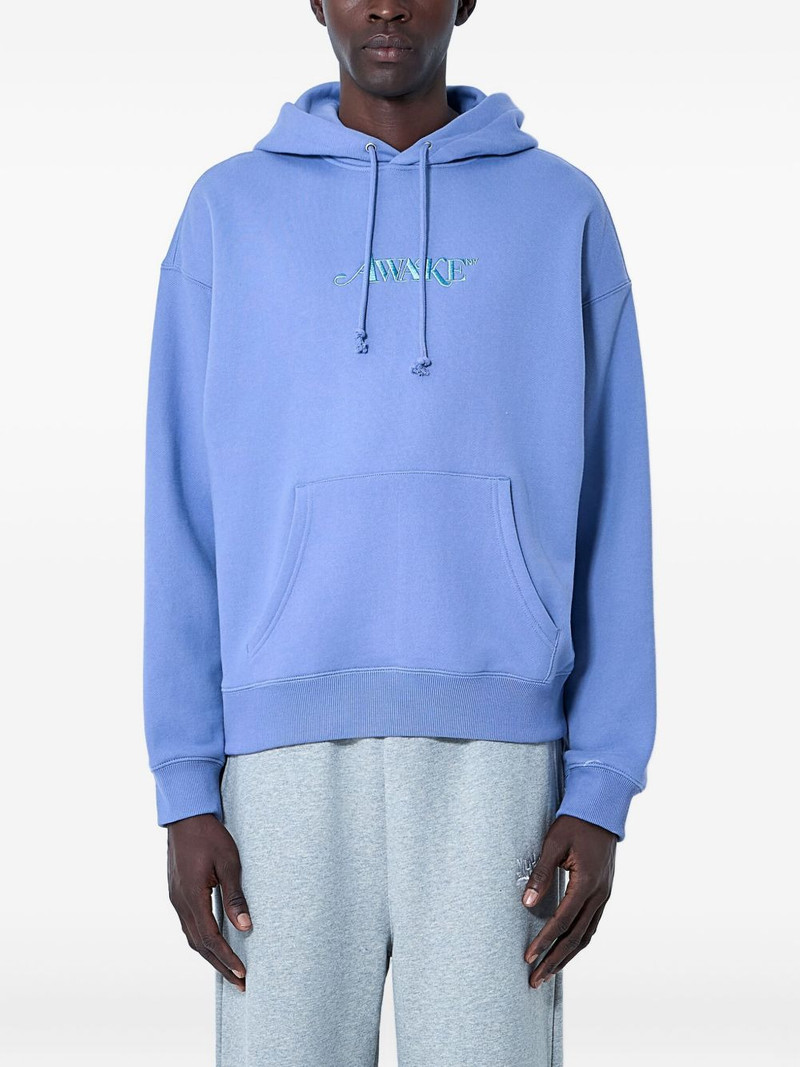 logo-embroidered hooded sweatshirt 1