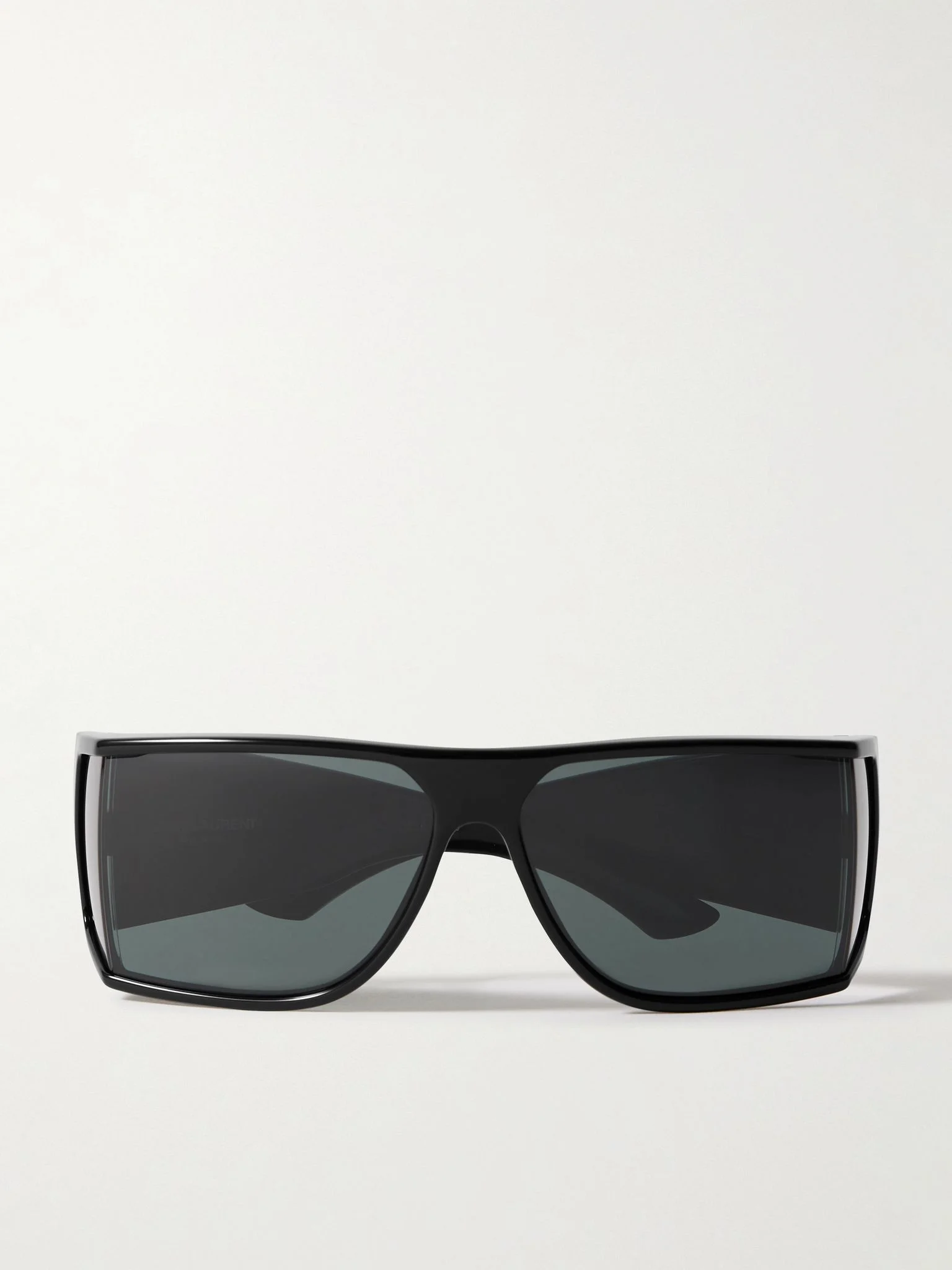Oversized D-frame acetate sunglasses Black - 1