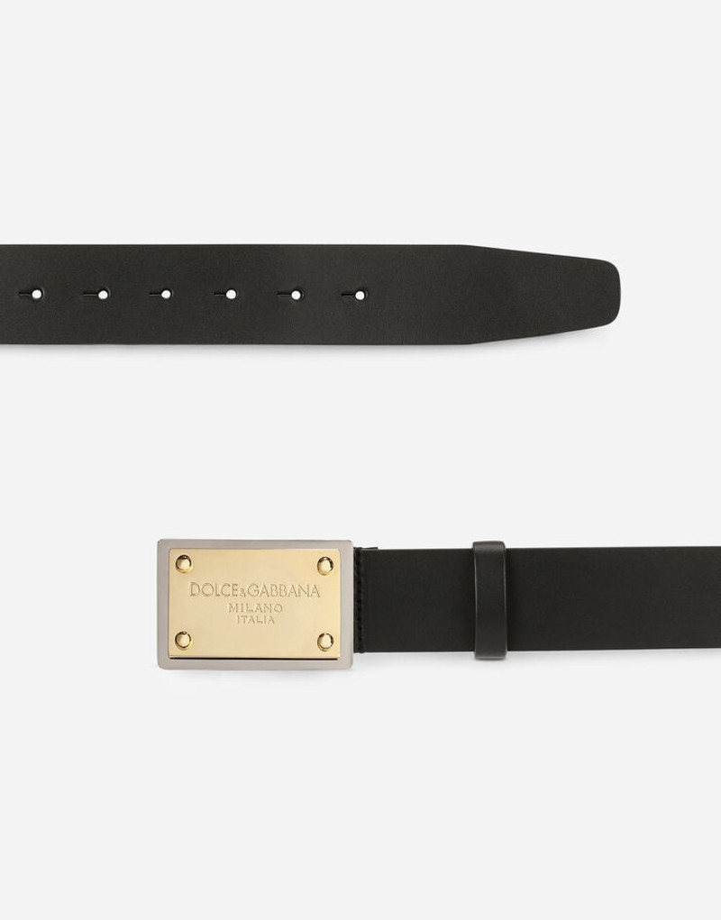 Dolce & Gabbana Lux leather belt with branded buckle outlook