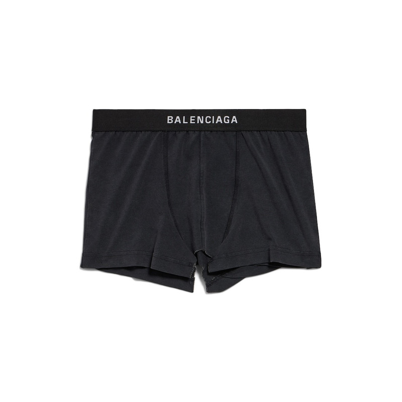 Women's Cut Off Brief Skirt in Black Faded - 1