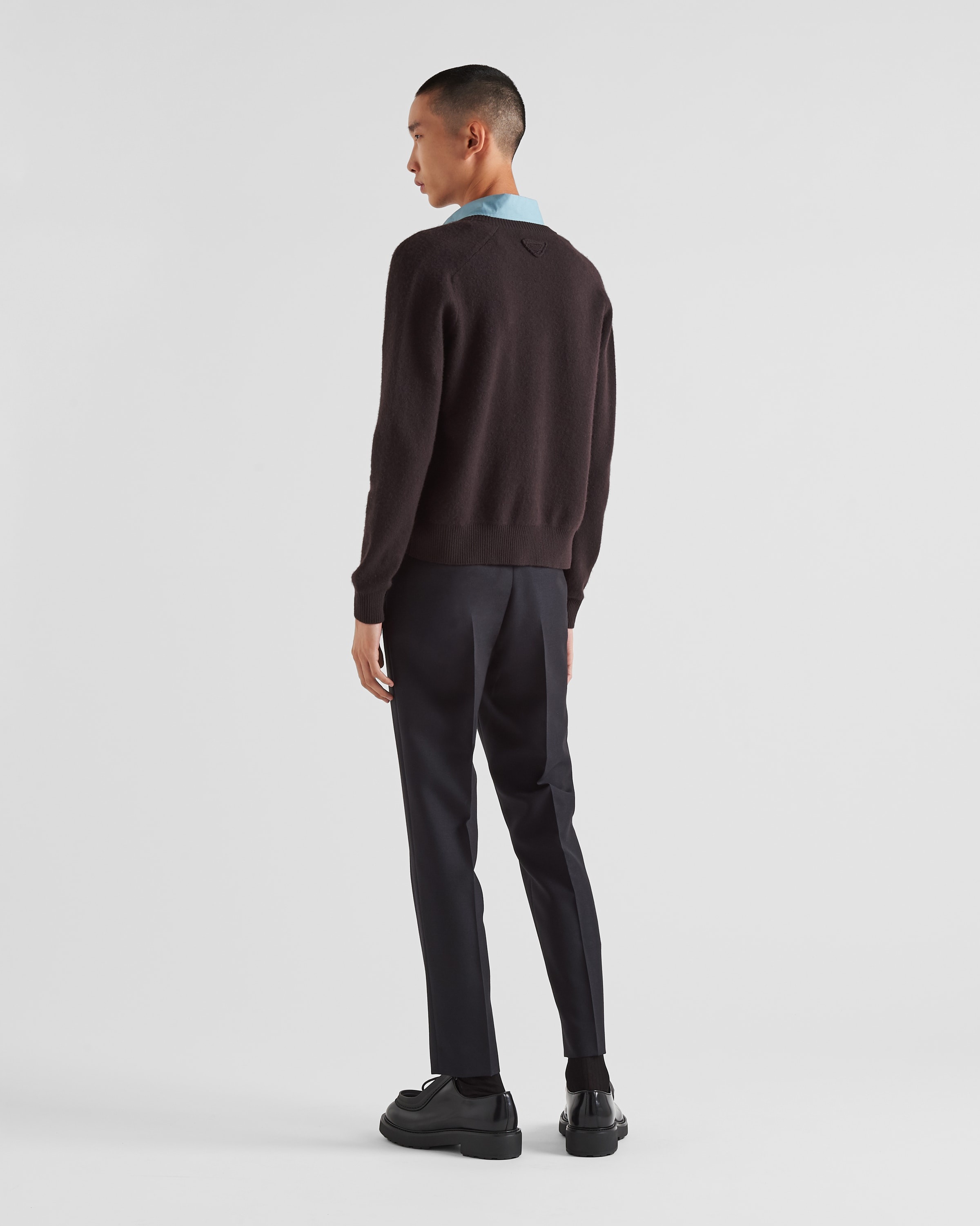 Cashmere cardigan with collar - 5