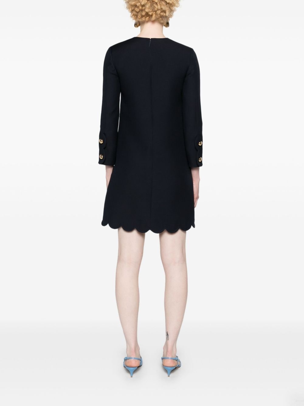 virgin wool-blend shift minidress - 4