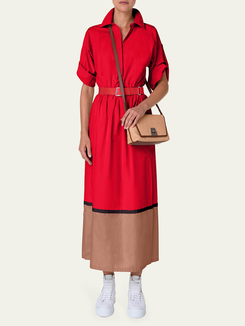 AKRIS Anouk Small Day Raffia Shoulder Bag outlook