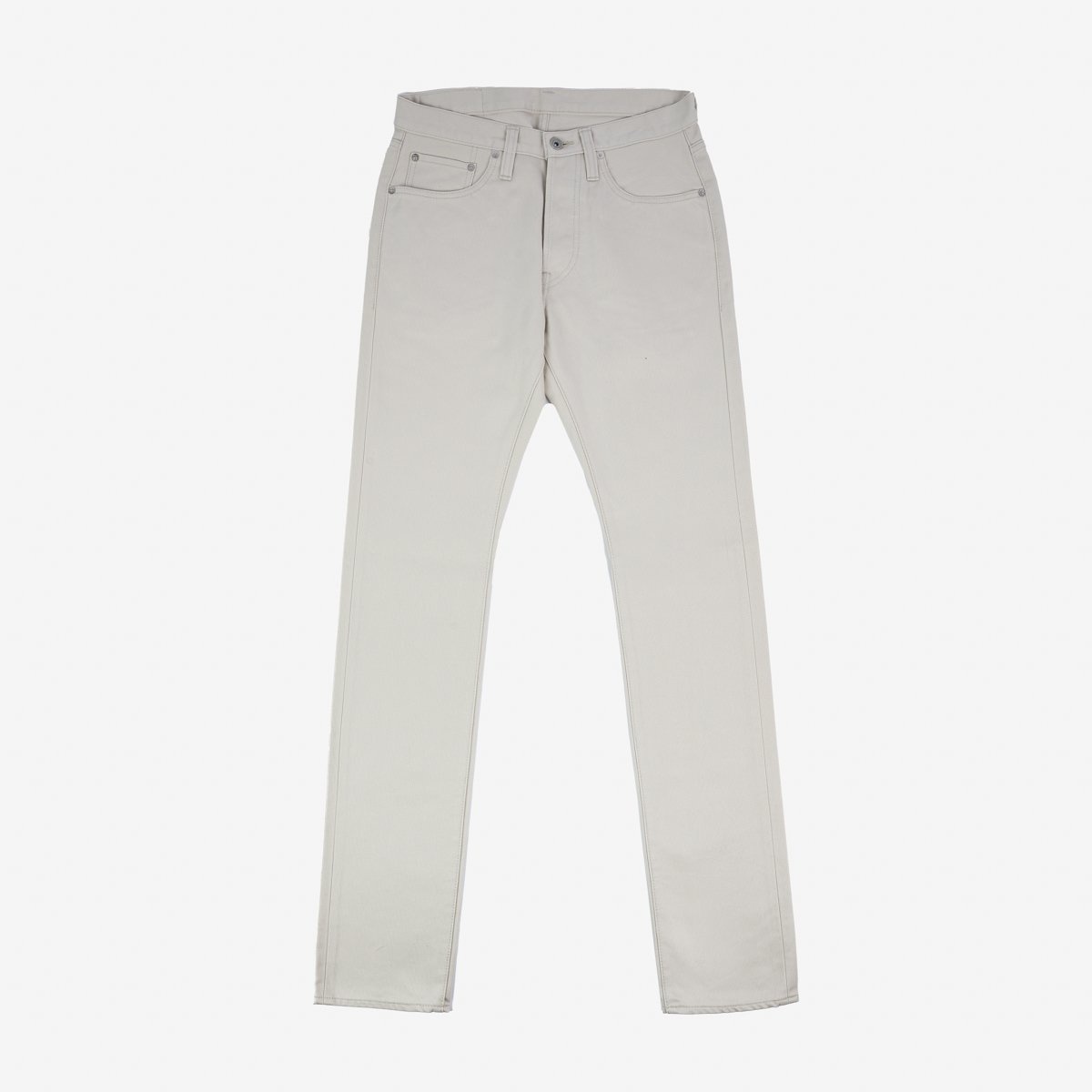 IH-555-PIQ 14oz Cotton Piqué Super Slim Cut Jeans - Ecru - 1