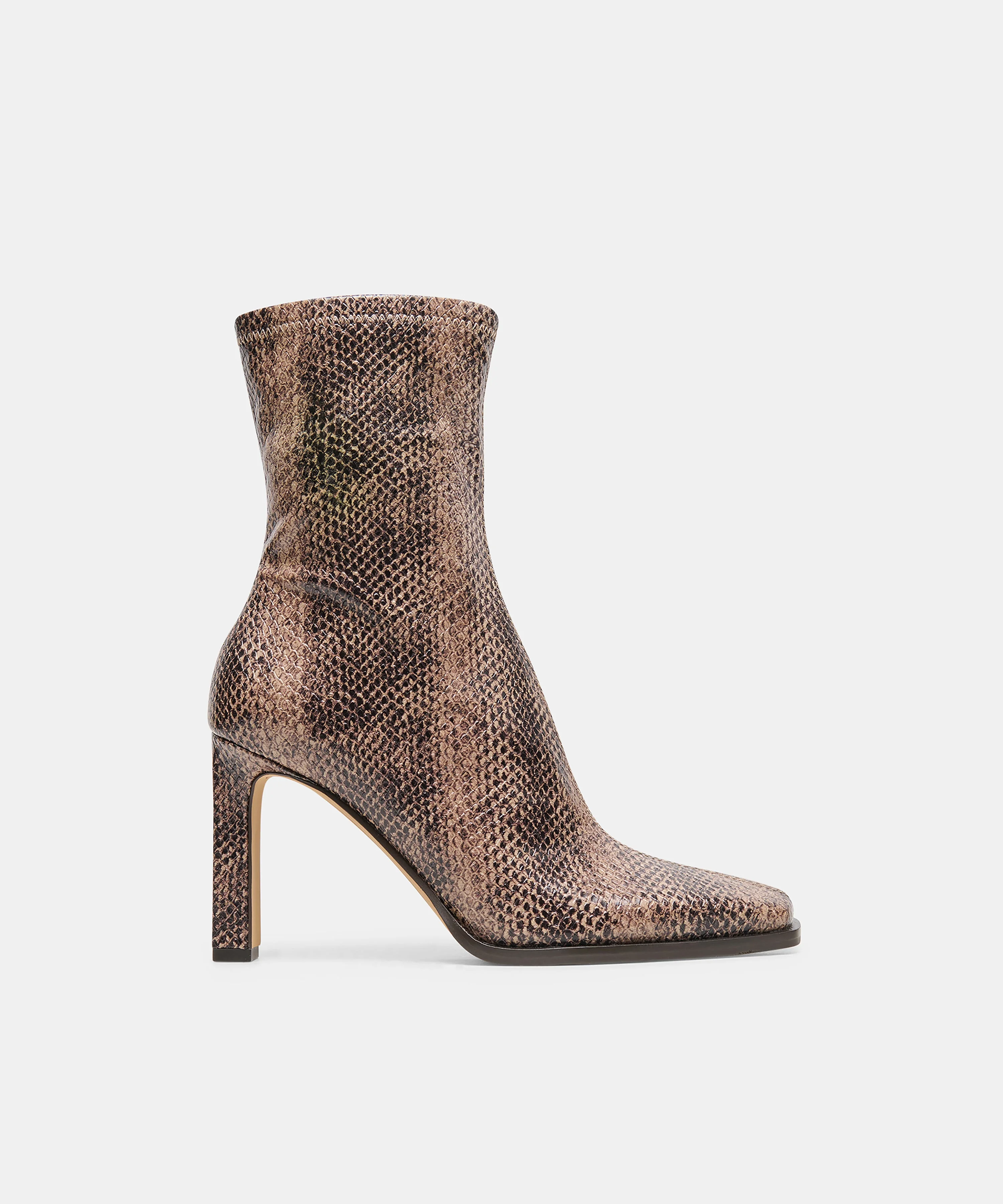 KASY BOOTIES SNAKE TAN EMBOSSED STELLA - 1