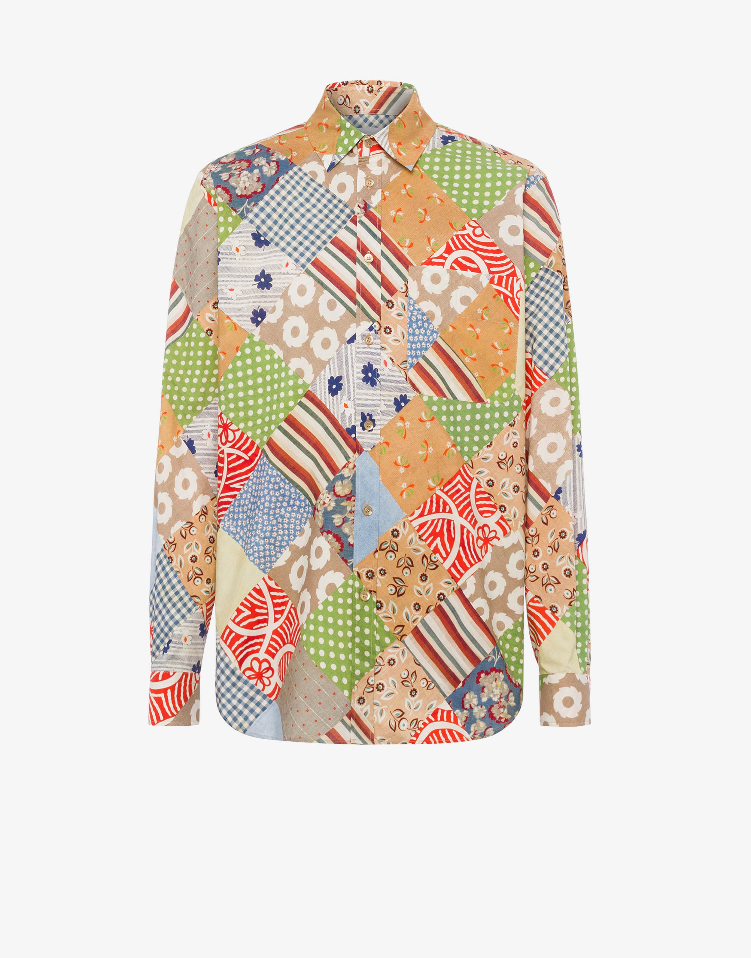 QUILT PRINT POPLIN SHIRT - 1