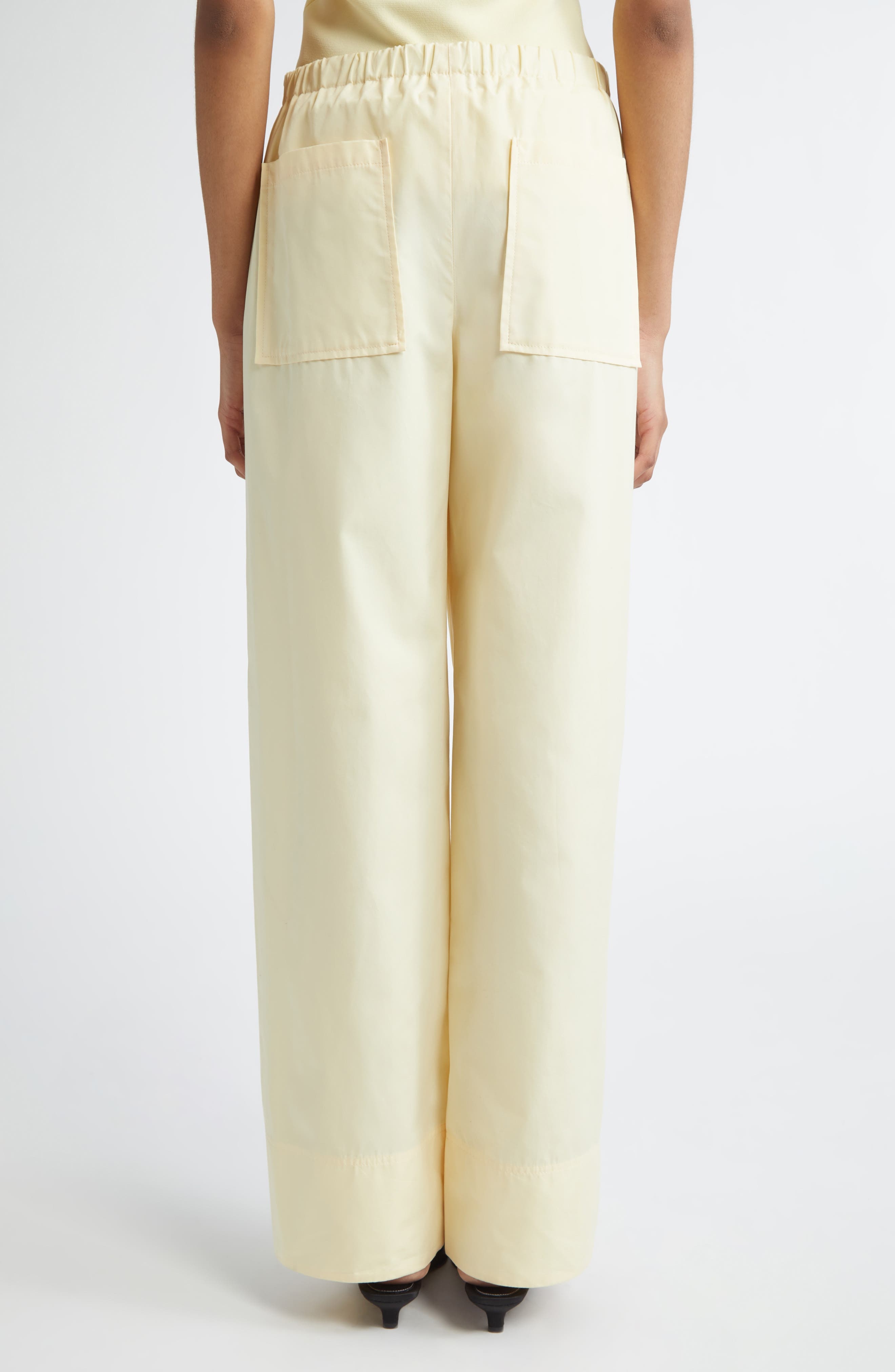 TOTEME Twisted Seam Boxer Trousers in Straw at Nordstrom - 3