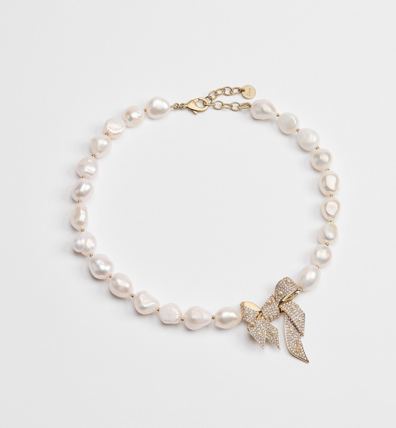Dior Or – Dior Shiny Bow Necklace 1