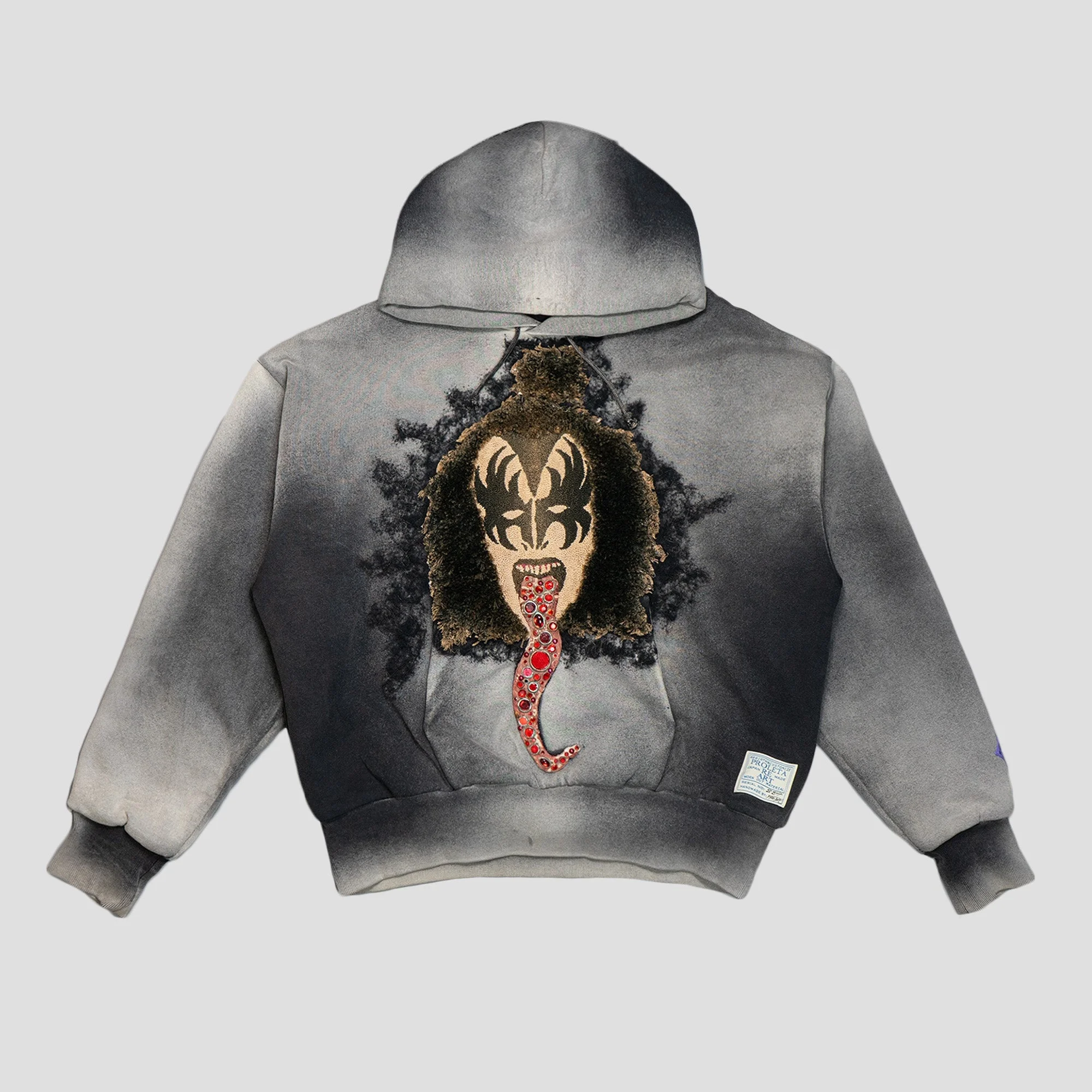 PROLETA RE ART DEVIL FACE STUDDED HOODIE - 1