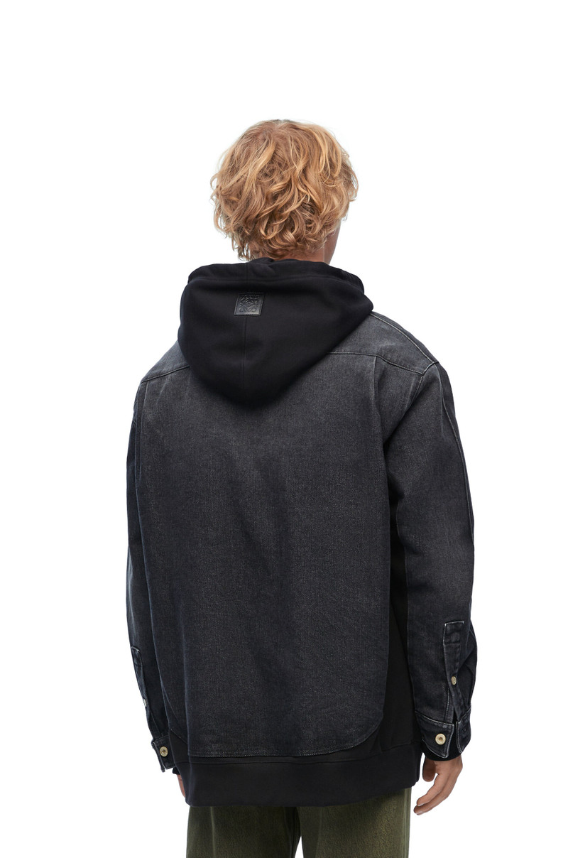 Hooded jacket in denim 4