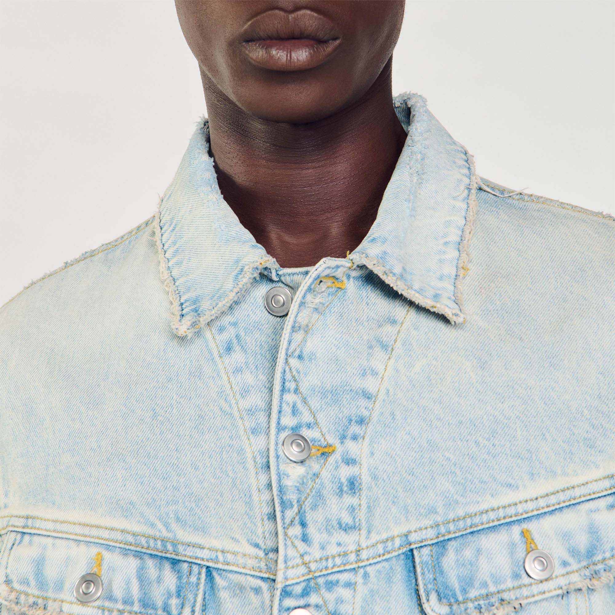 FADED DENIM JACKET - 4