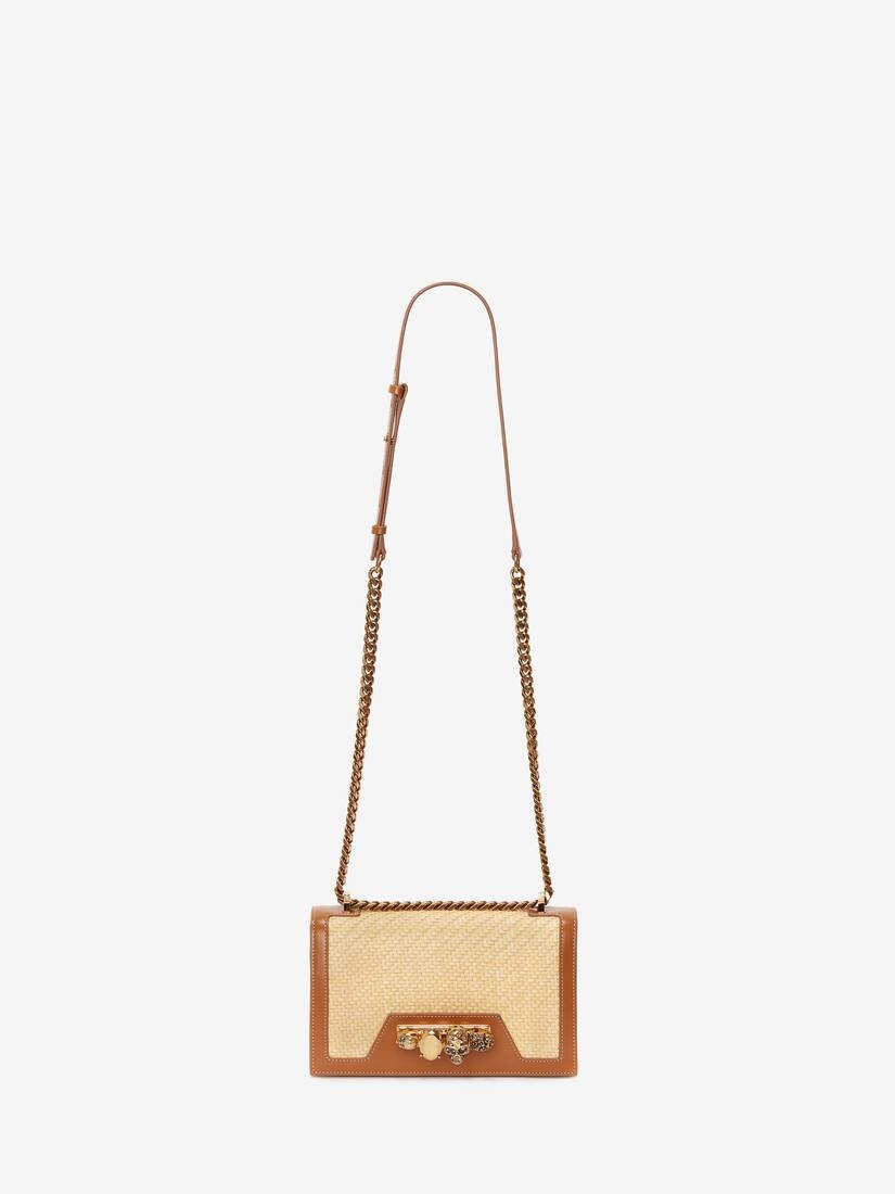 Jewelled Satchel in Natural - 5