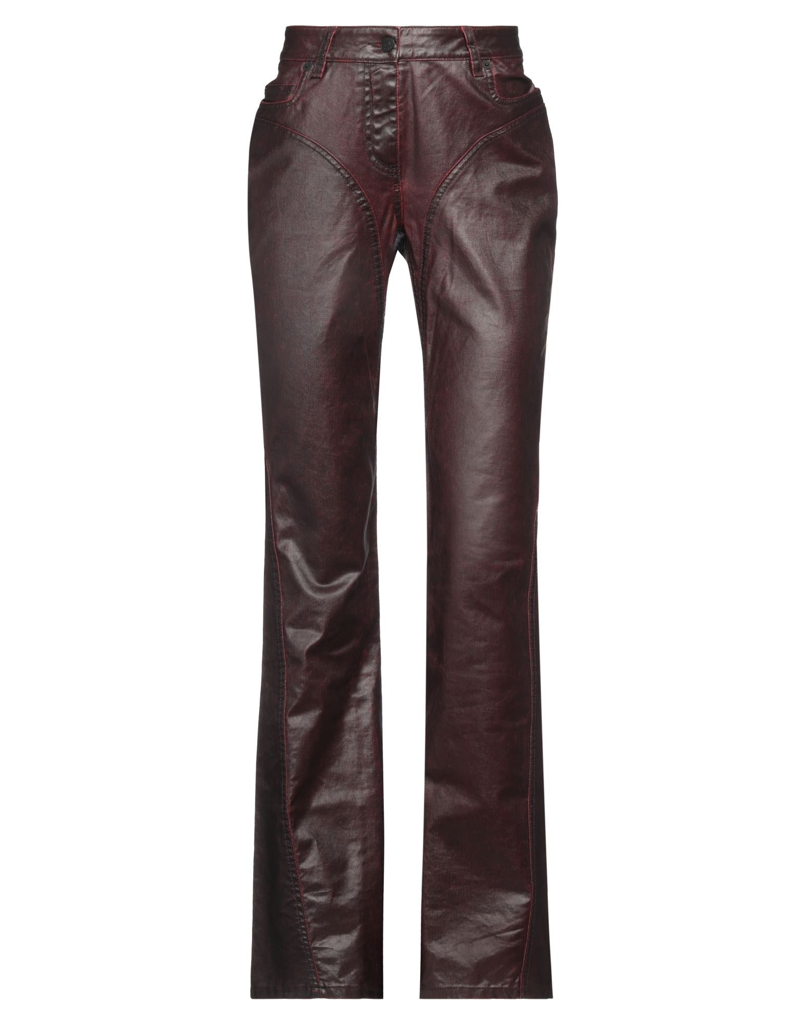 Burgundy Women's Casual Pants - 1