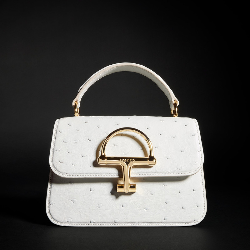 Gucci Siena ostrich small top handle bag 3
