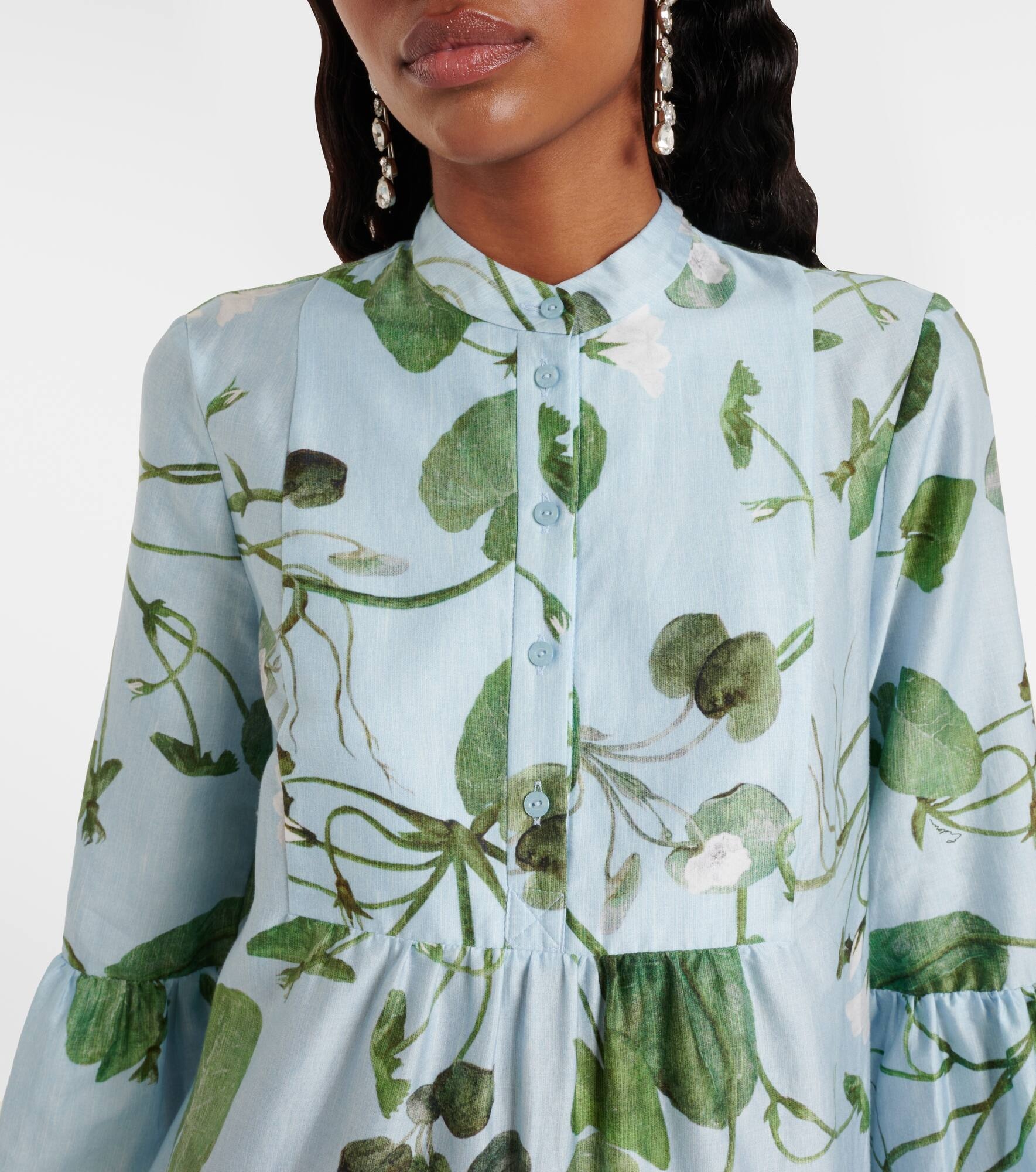 Tiered floral cotton minidress - 4