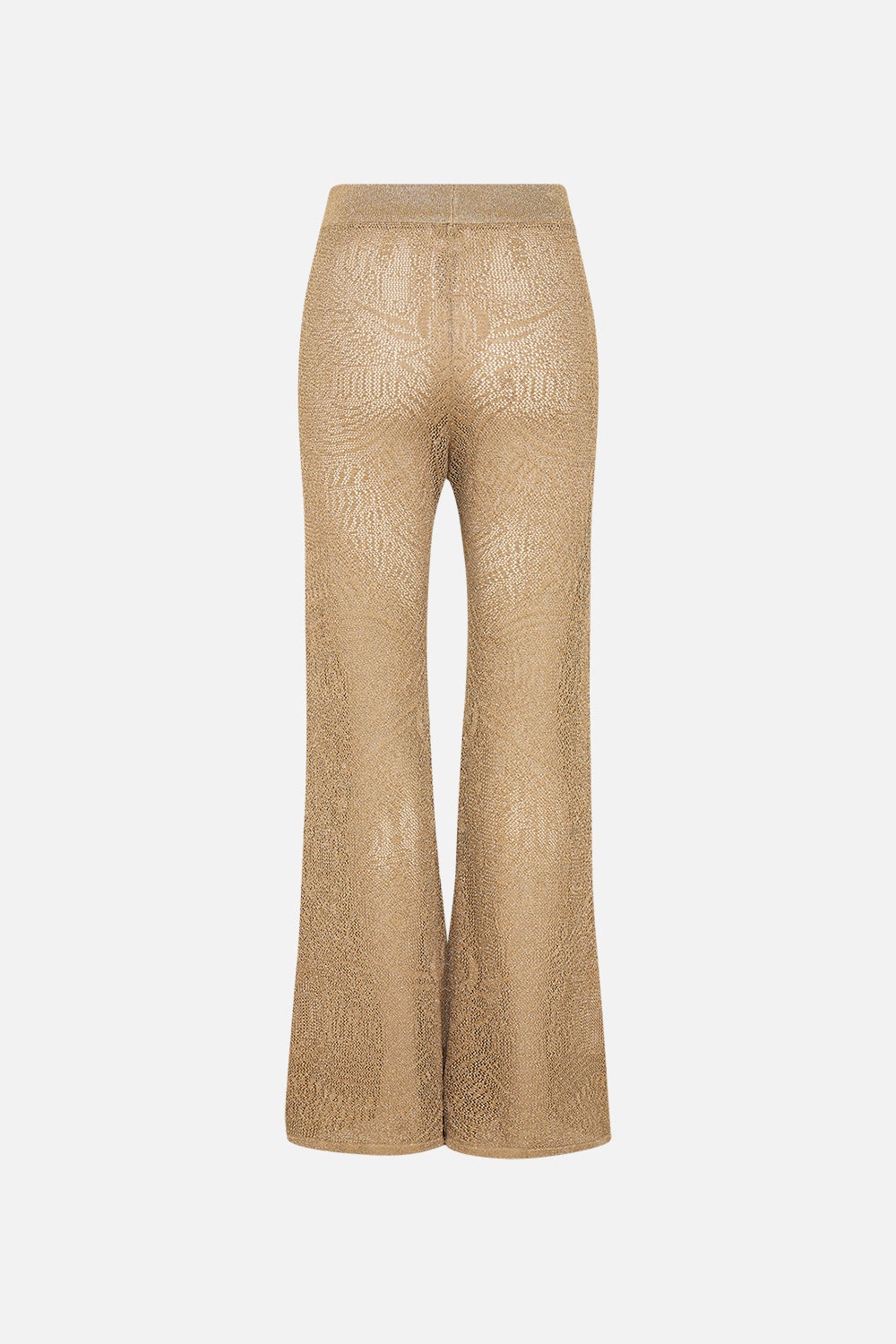 GOLD POINTELLE KNIT PANT - 7