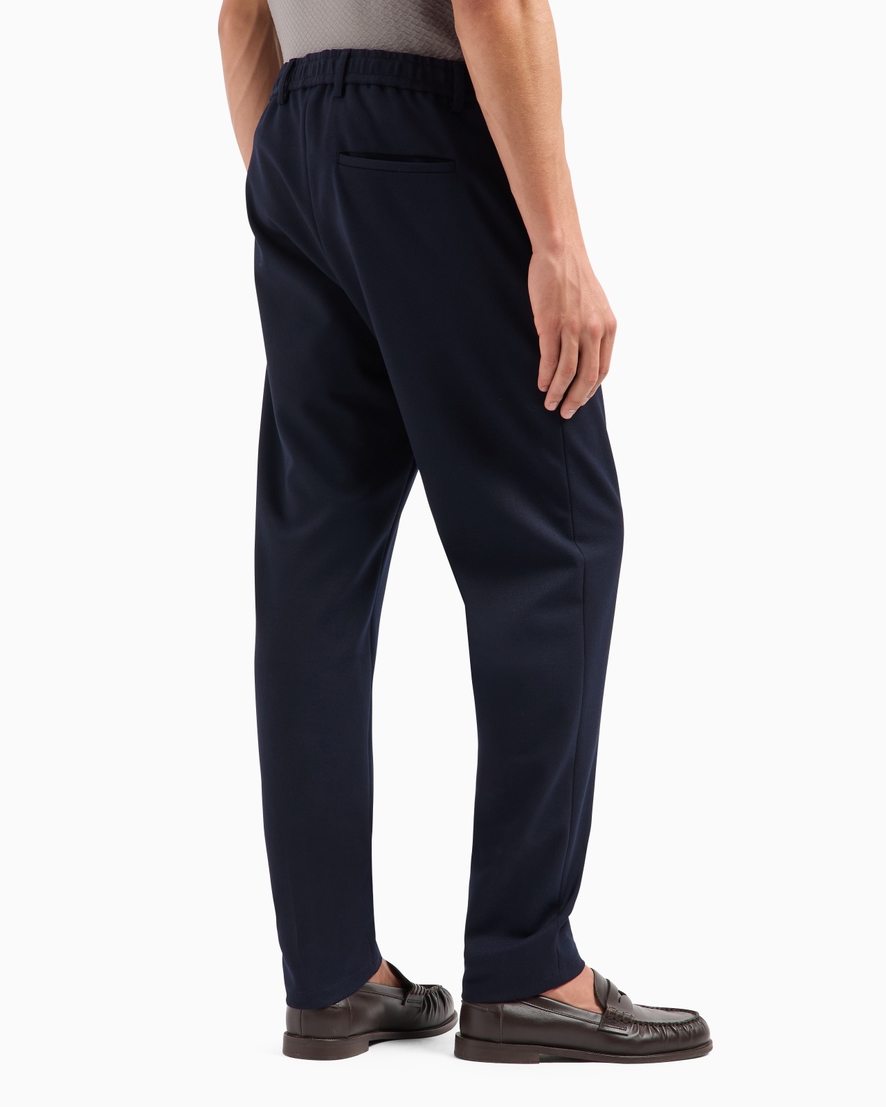 STRETCH TECHNICAL GABARDINE ELASTICATED-WAIST TROUSERS - 3