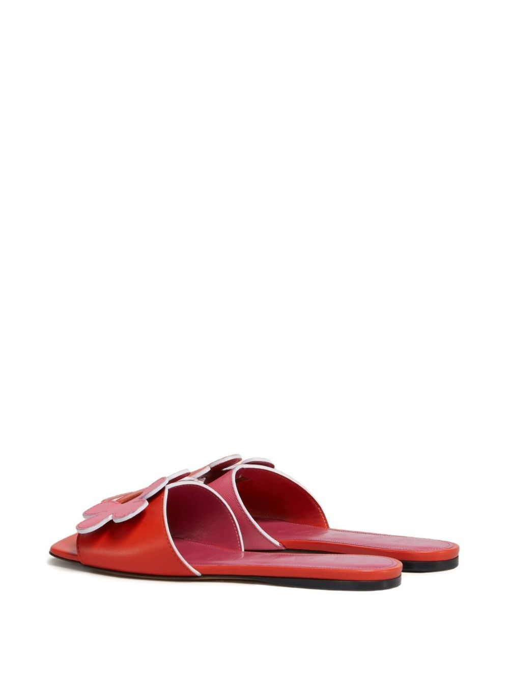 floral-applique slide sandals - 3
