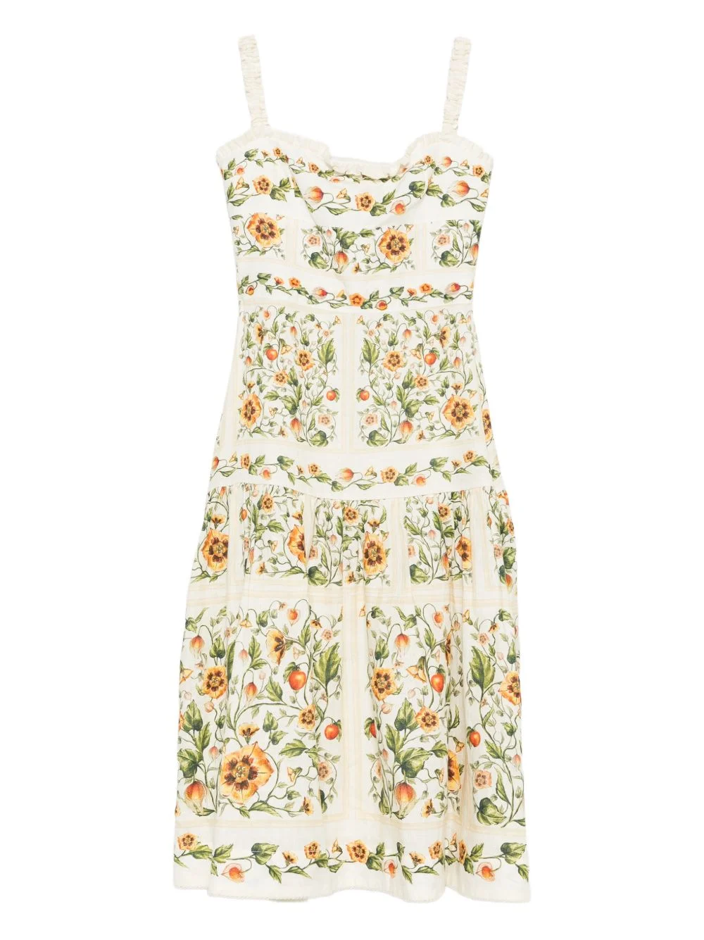 Nispero Uchuva strappy floral midi dress - 1