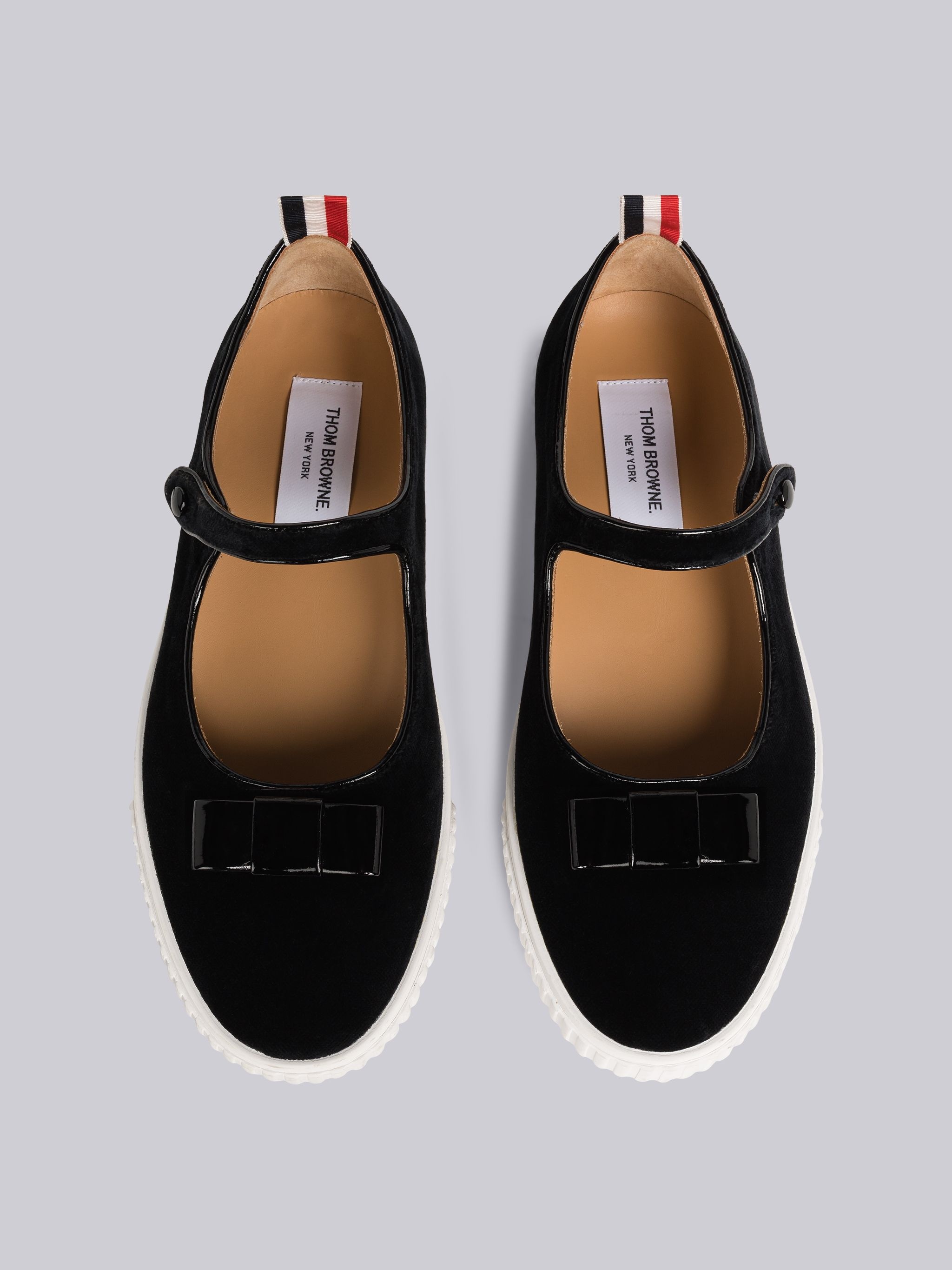 Velvet Patent Bow Tennis Thom John Trainer - 4