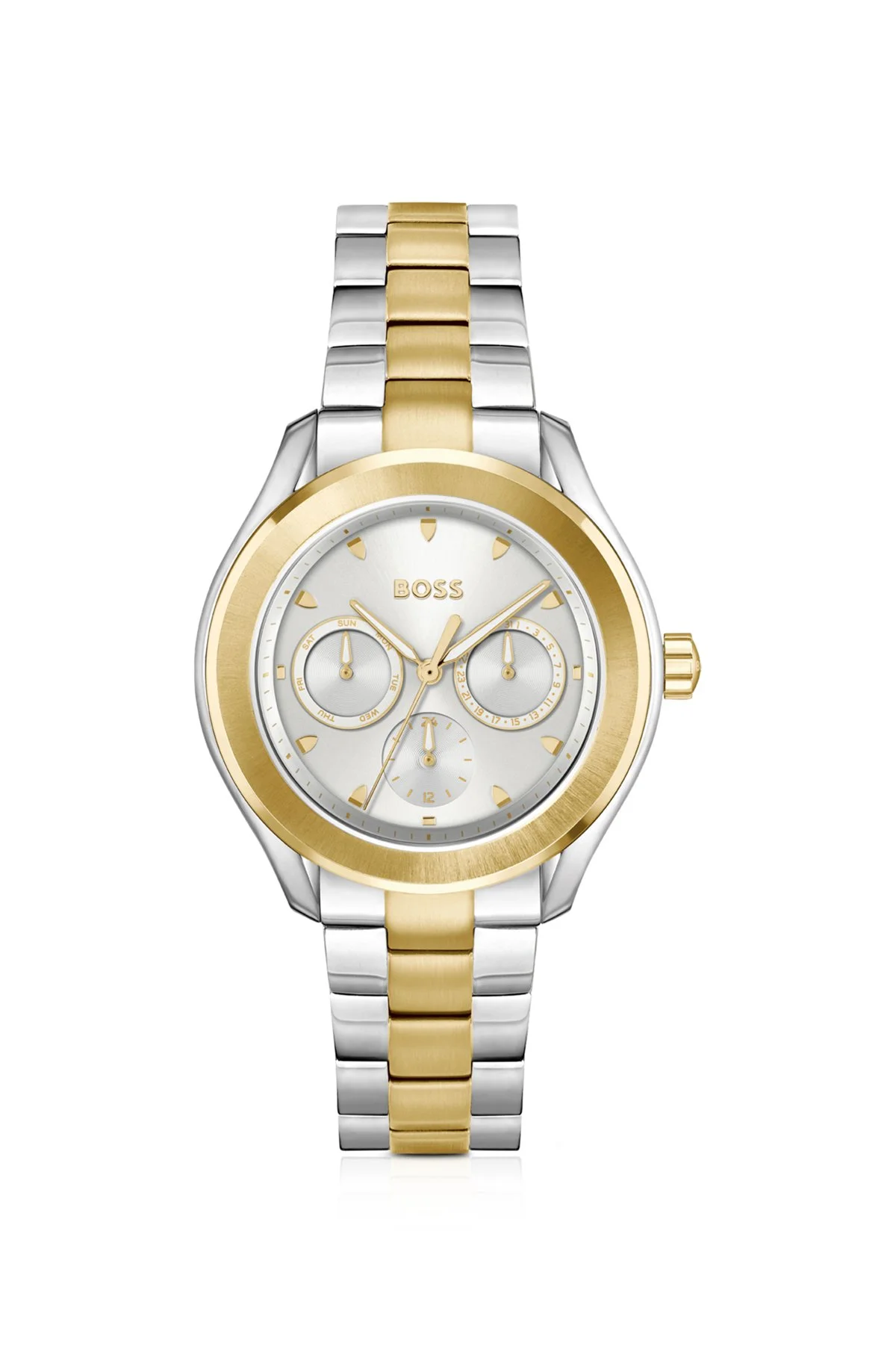 LINK-BRACELET WATCH IN GOLD- AND SILVER-TONE STEEL - 1