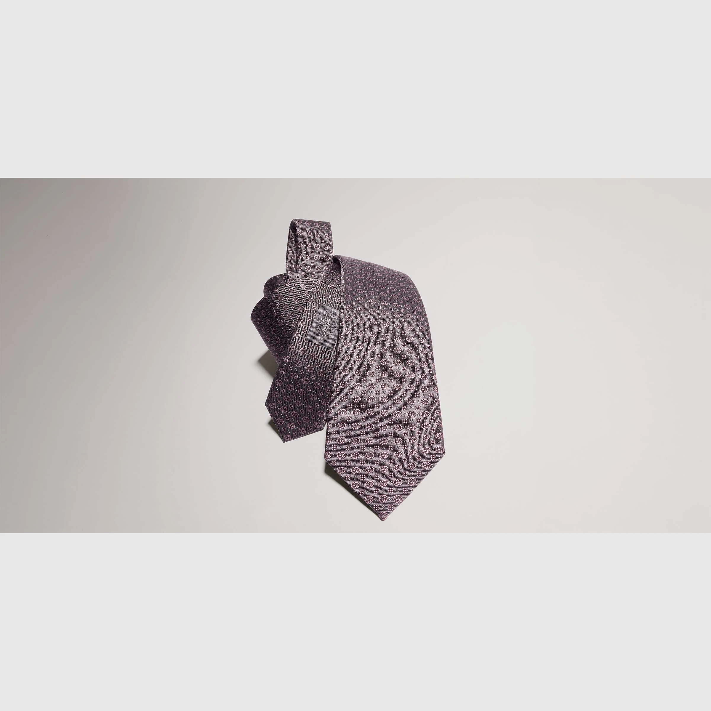 Interlocking G silk jacquard tie - 1