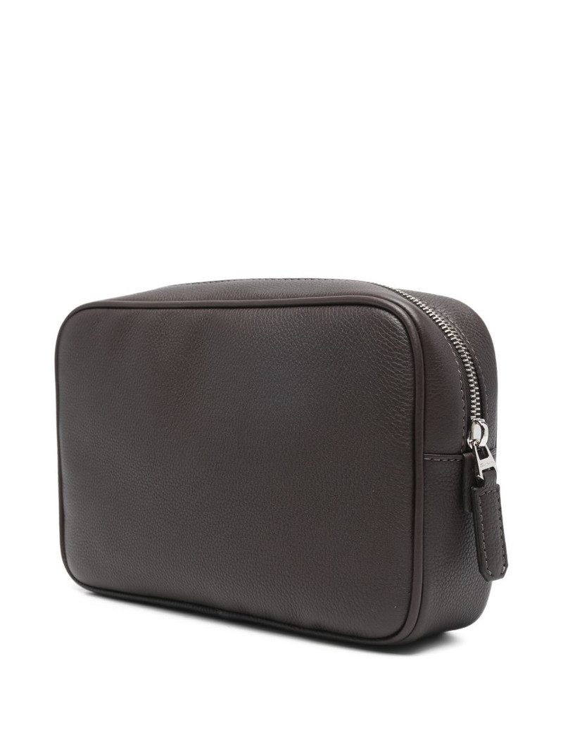 Santoni zip leather beauty bag outlook