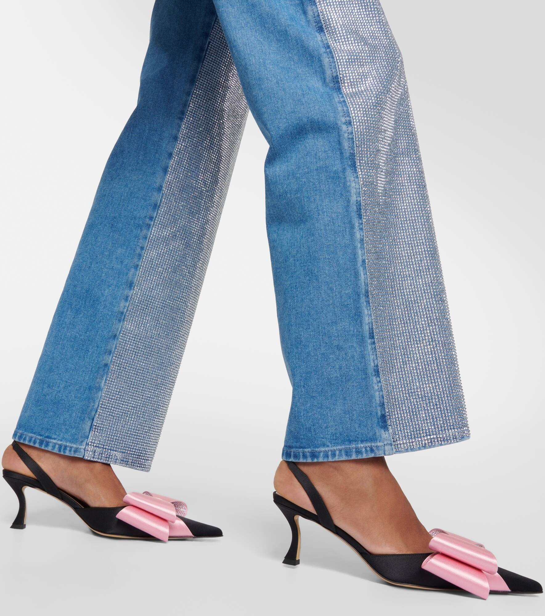 Le Cadeau 65 satin slingback pumps - 7