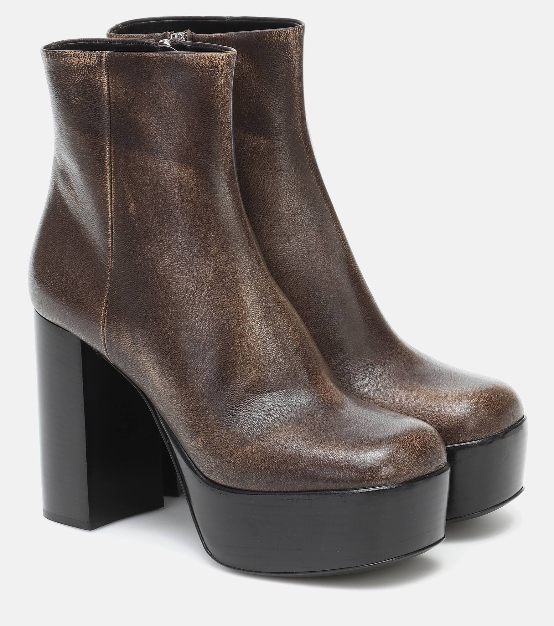 Platform 110 leather ankle boots - 1