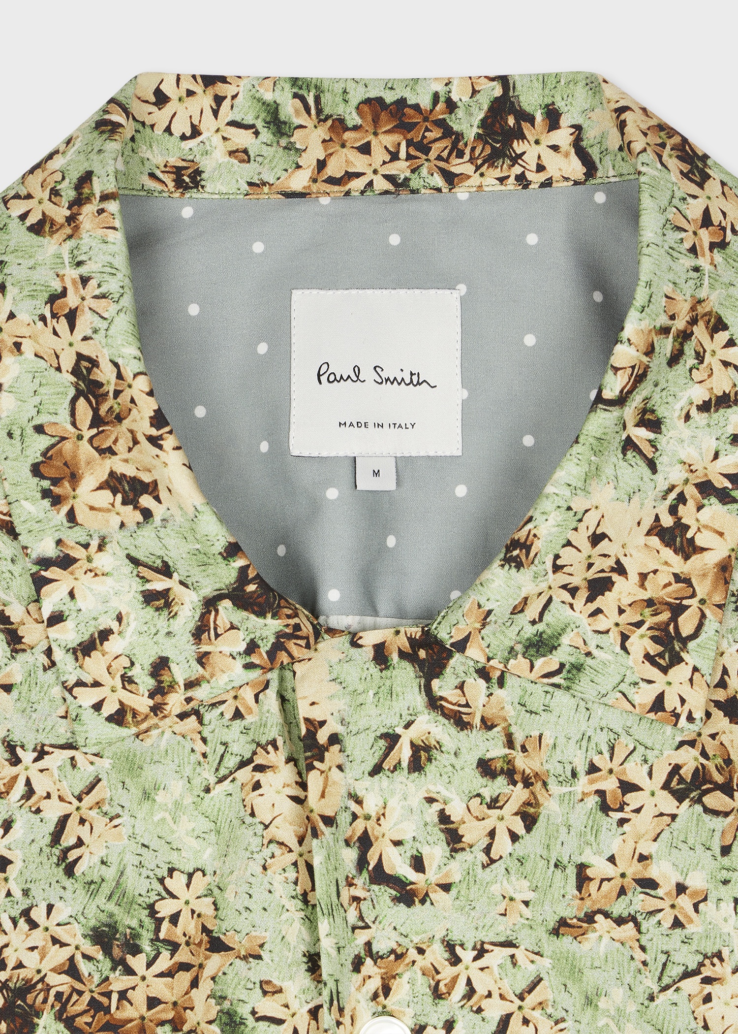Green Flower Print Short-Sleeve Shirt - 4