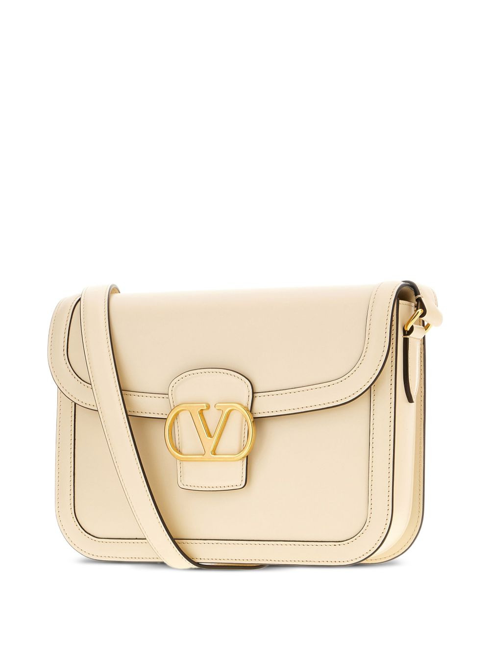 V-logo flap messenger bag - 3
