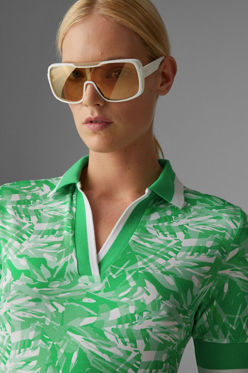 Elonie Functional polo shirt in Green/White 4