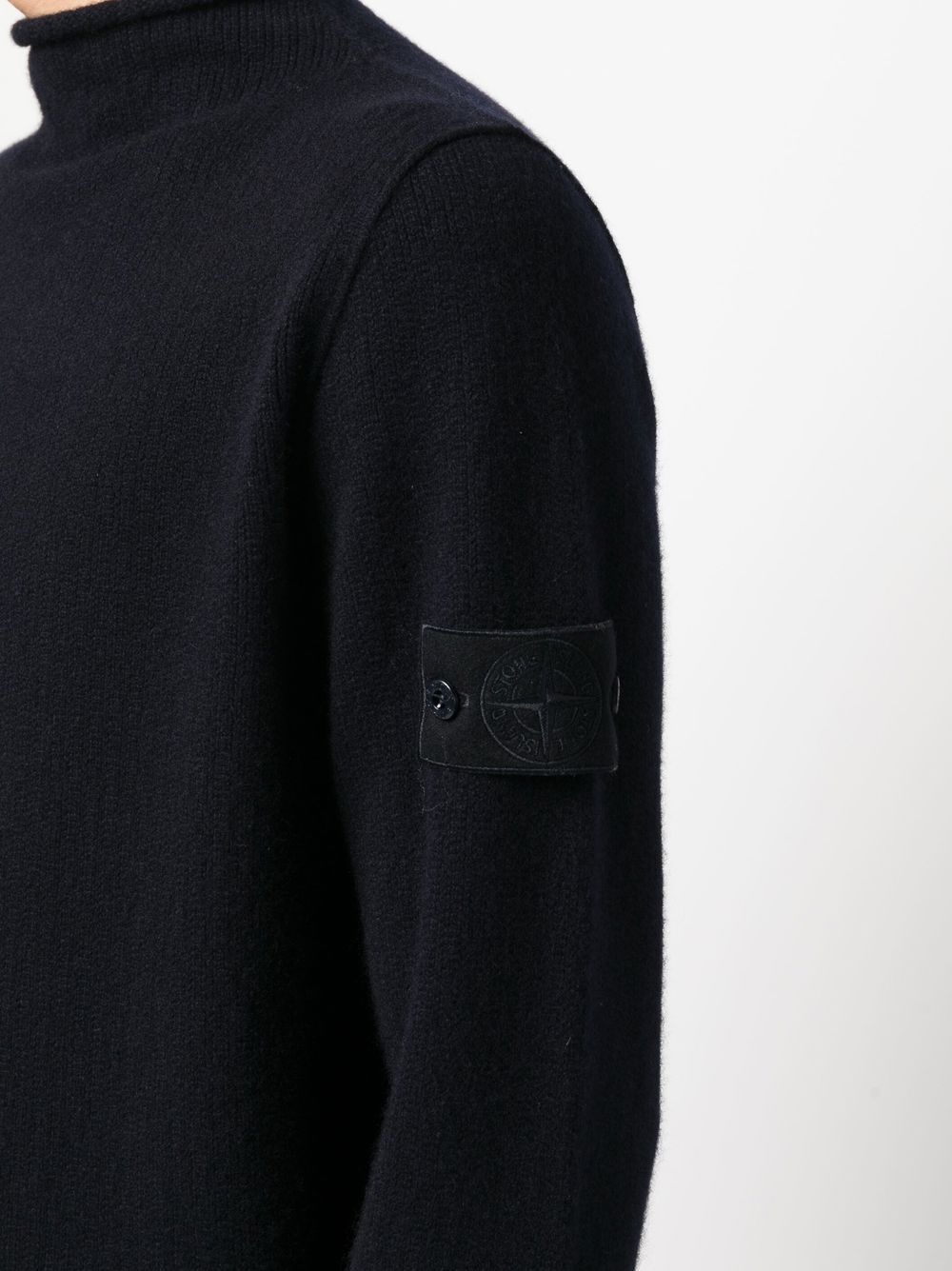 logo-patch sleeve jumper - 5